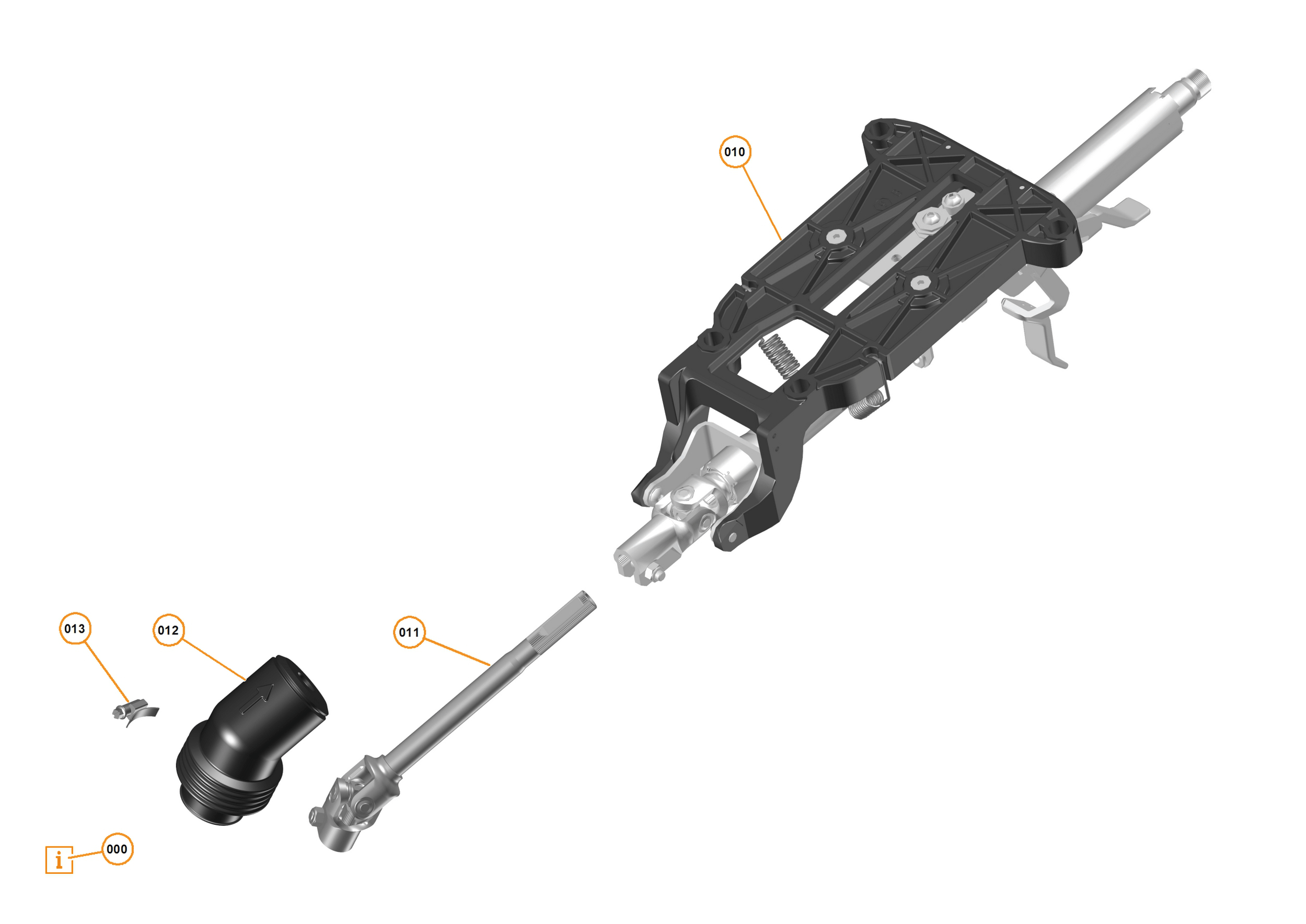 25 - STEERING - 25.4 - STEERING COLUMN of McLaren McLaren Ultimate Series McLaren P1 Coupe