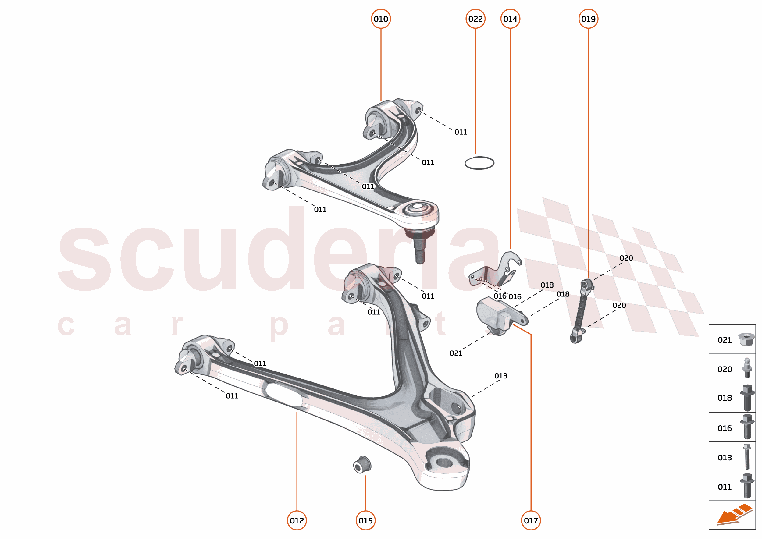 19 - SUSPENSION - REAR - 19.3 - TRANSVERSE LINKS REAR of McLaren McLaren McLaren 750S Coupe