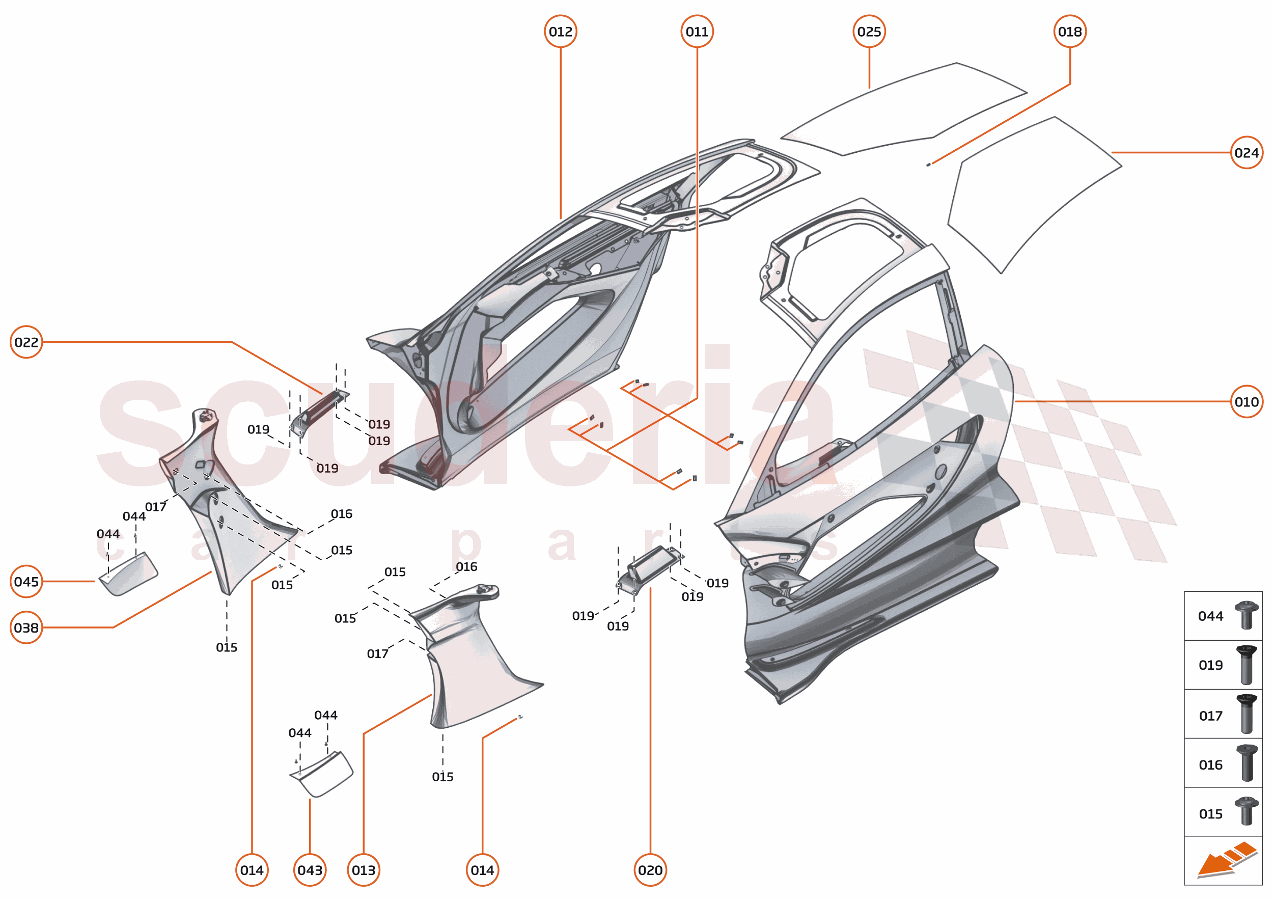 7 - CLOSURES - 7.2 - DOORS STRUCTURE of McLaren McLaren Ultimate Series McLaren Senna GTR