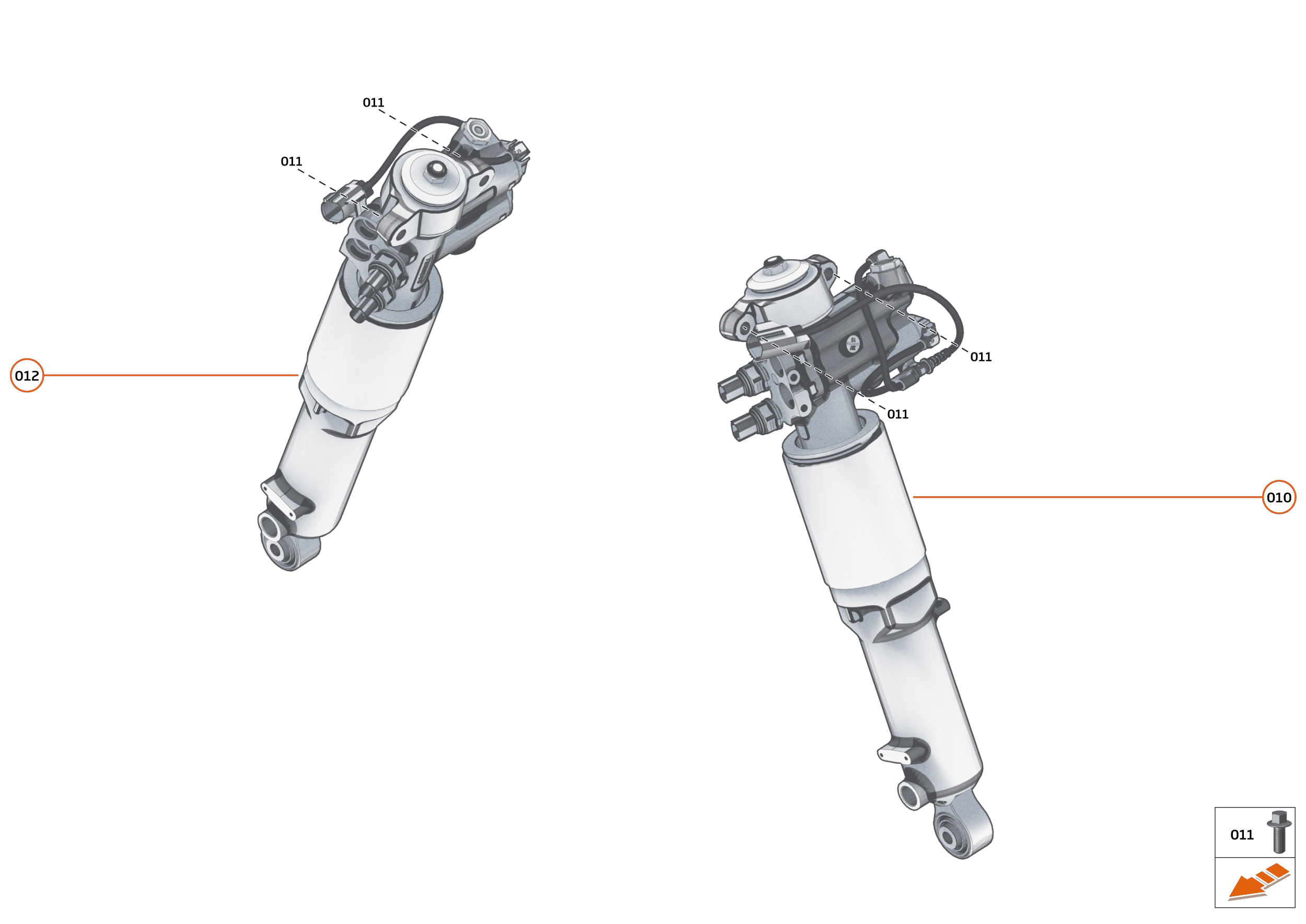 17 - SUSPENSION - 17.1 - DAMPER & ACTUATOR ASSEMBLIES FRONT of McLaren McLaren Ultimate Series McLaren Speedtail