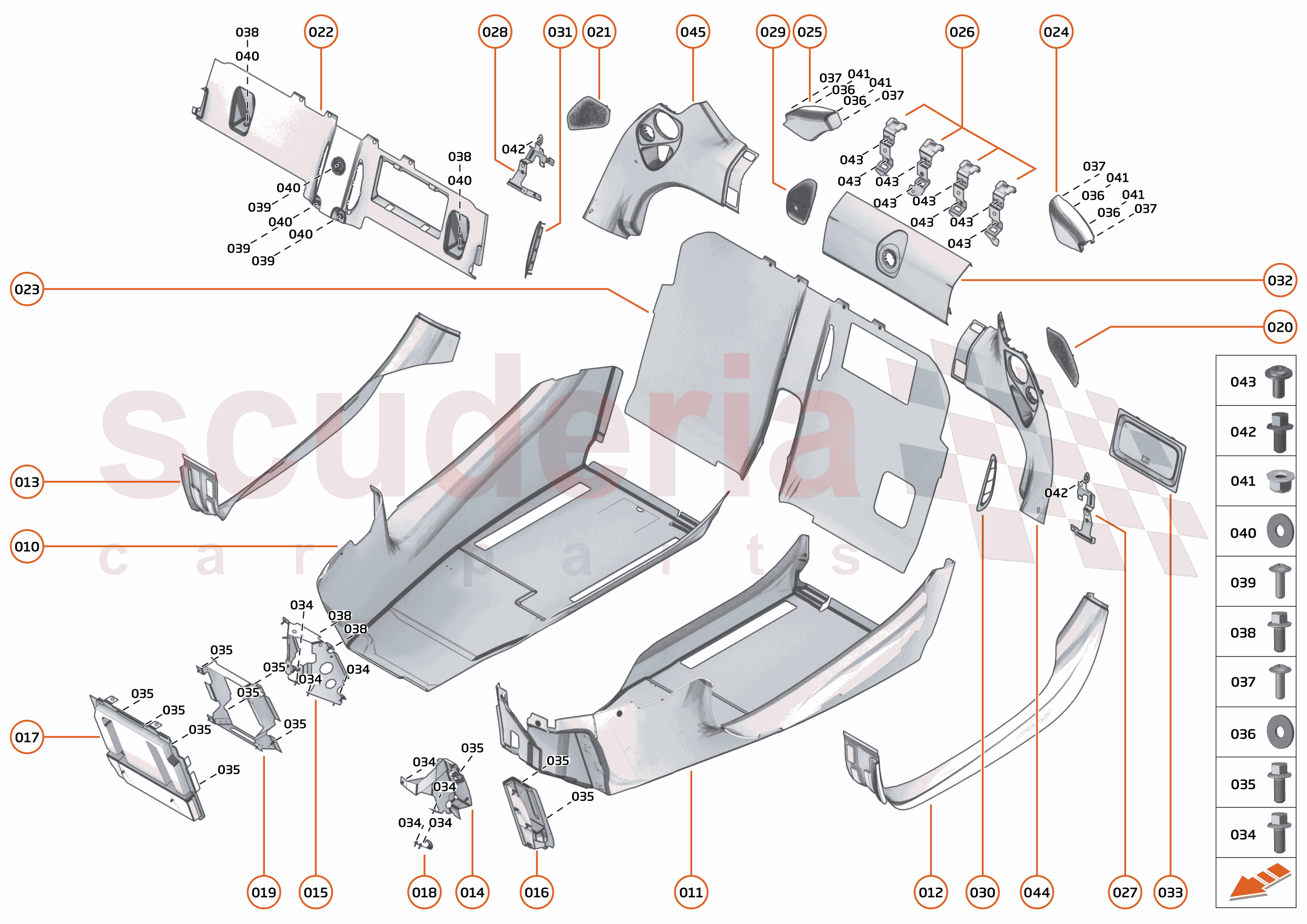 41 - INTERIOR SYSTEMS - 41.9 - LOWER & REAR TRIM of McLaren McLaren McLaren Artura
