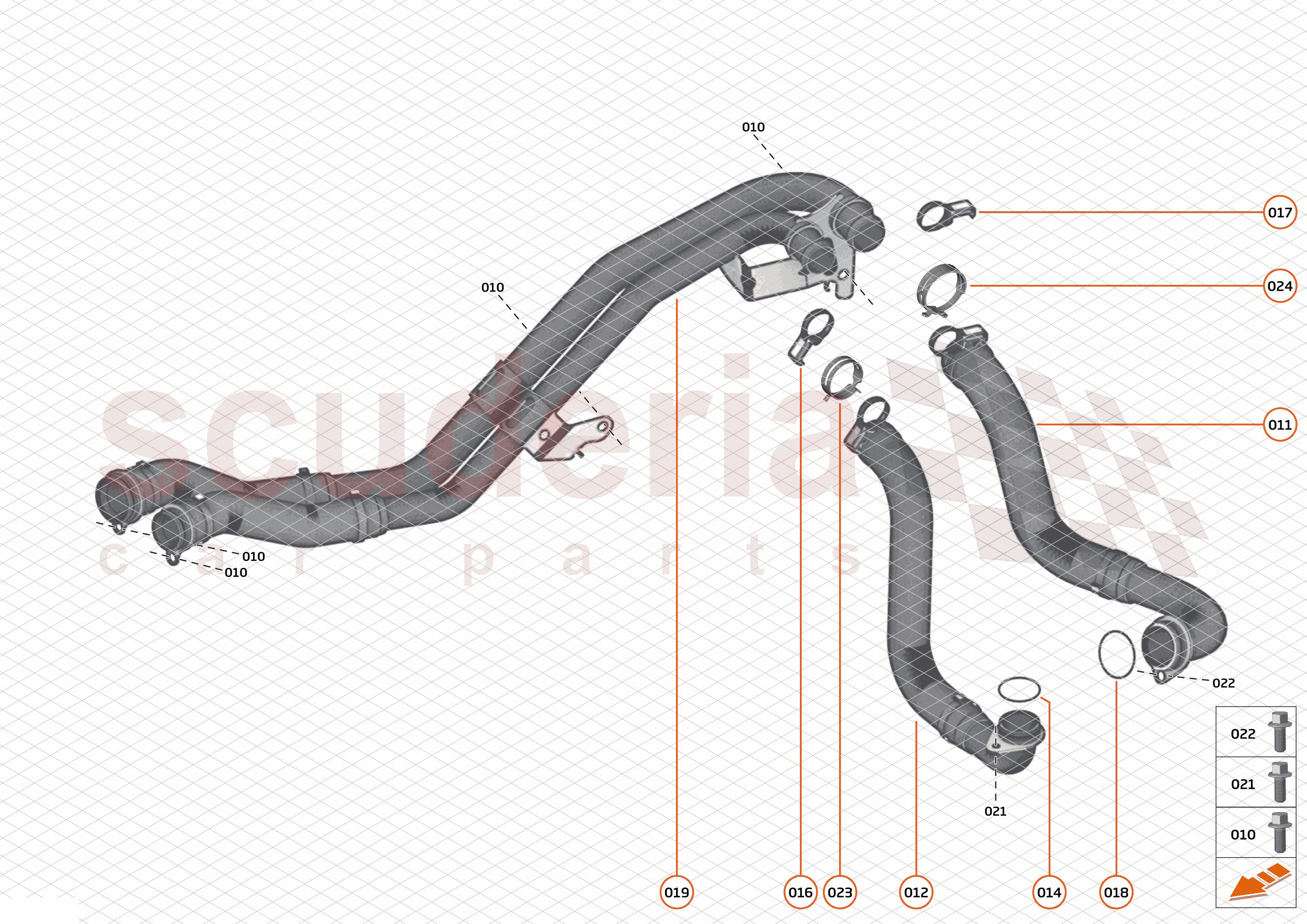 23 - LUBRICATION SYSTEM OFF ENGINE - 23.2 - ENGINE OIL FEED & RETURN HOSES of McLaren McLaren McLaren Artura