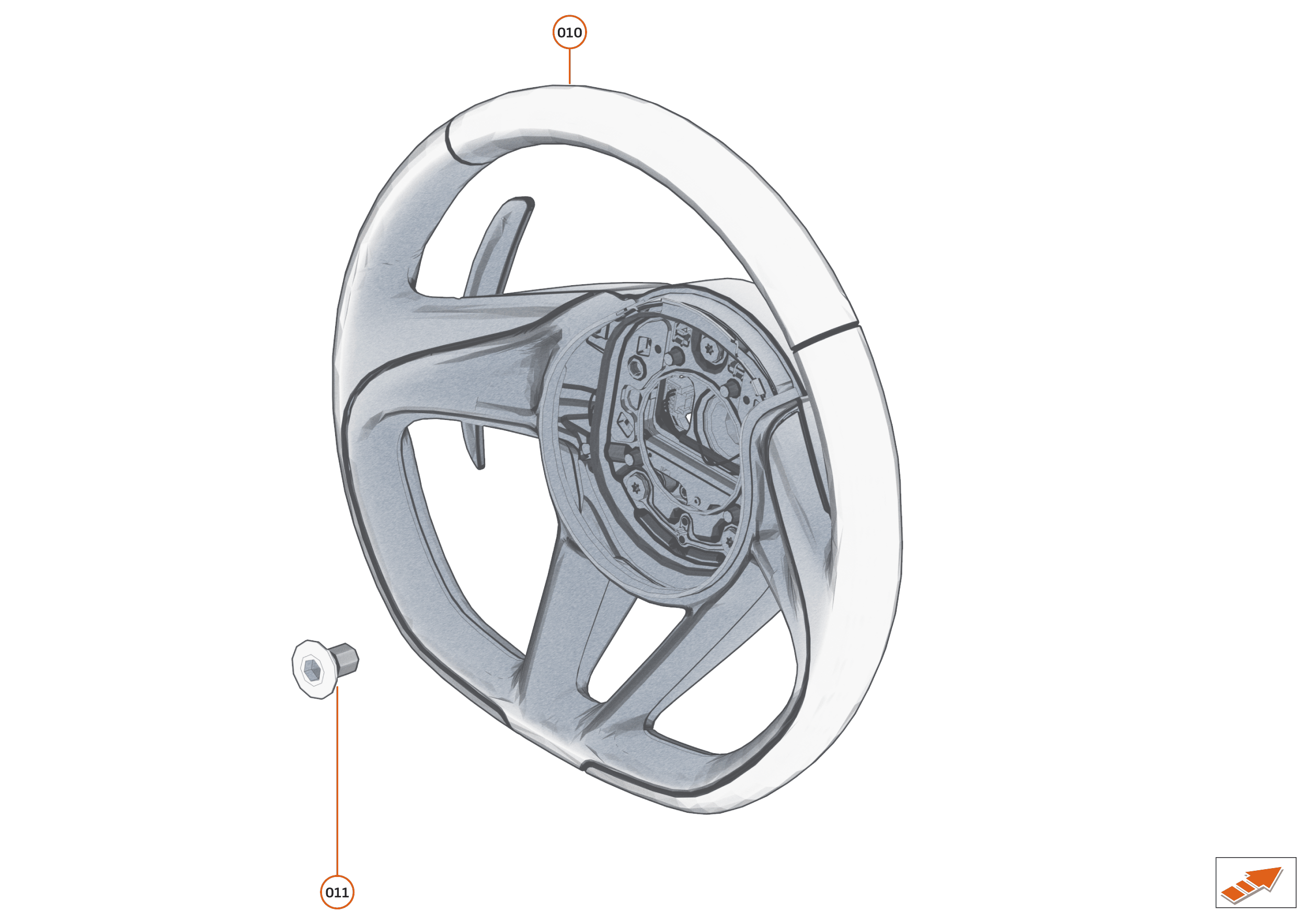 42 - INTERIOR SYSTEMS - 42.20 - STEERING WHEEL of McLaren McLaren Ultimate Series McLaren Senna