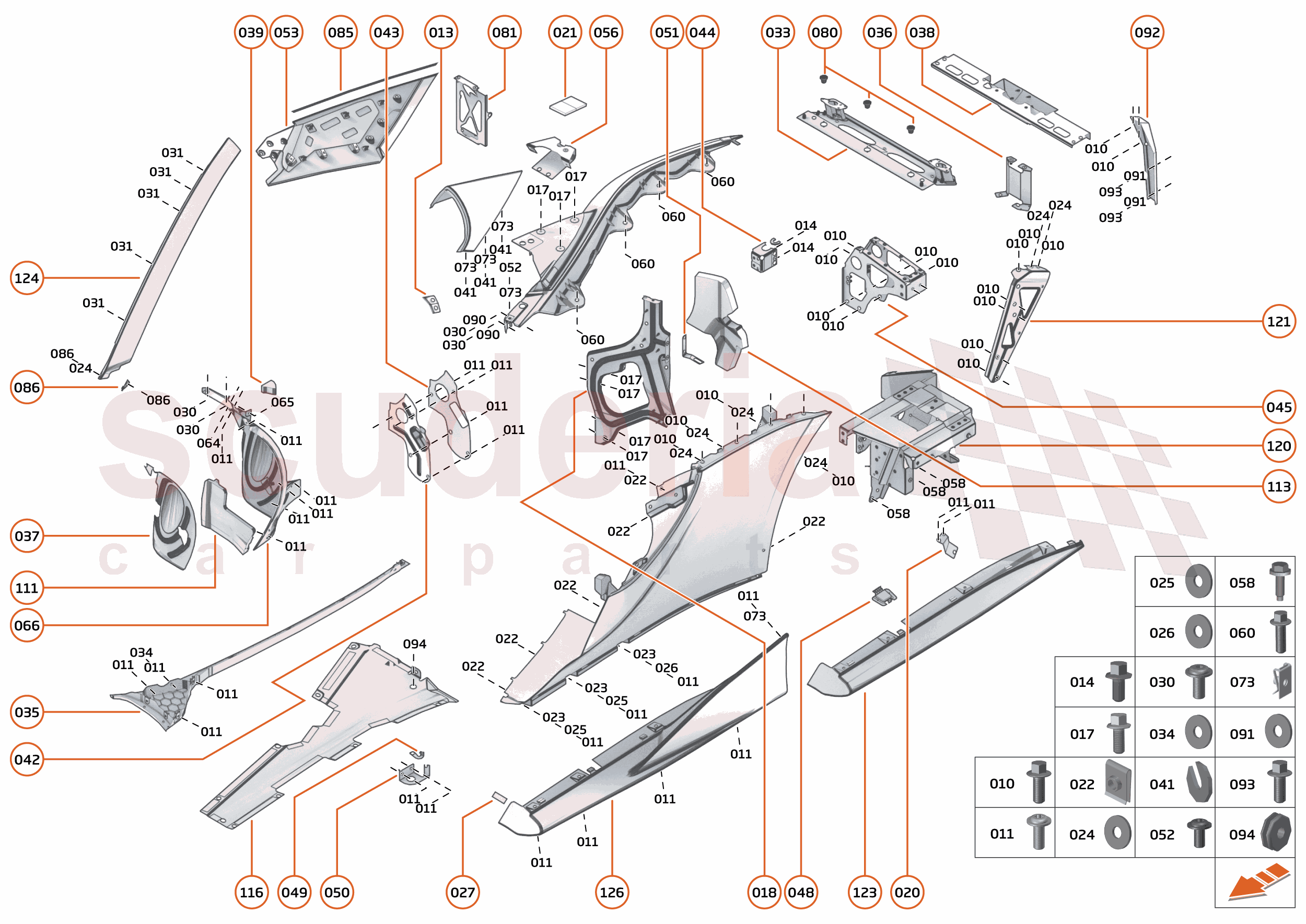5 - PANELS - 5.3 - BODYSIDE ASSEMBLED of McLaren McLaren McLaren 600LT Spider