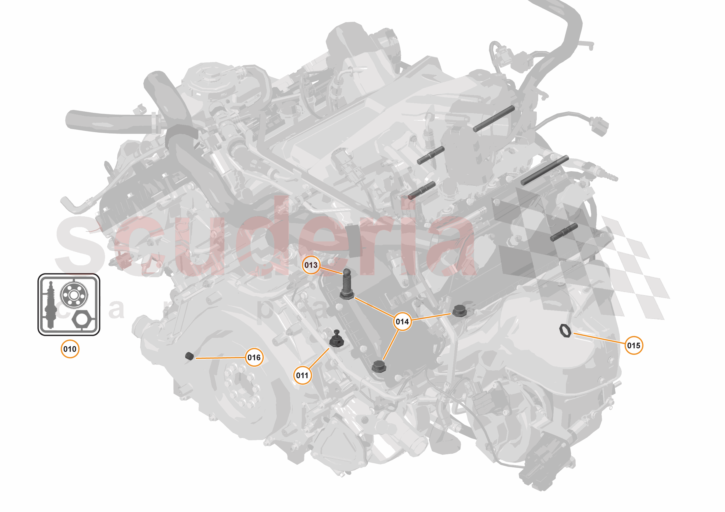 34 - ENGINE - 34.9 - POWER UNIT ASSEMBLY & CYLINDER BLOCK HARDWARE of McLaren McLaren McLaren 720S Coupe