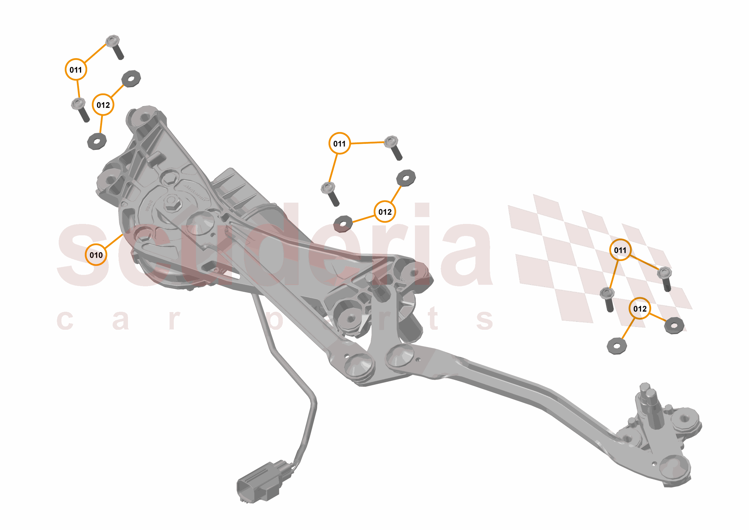 13 - WIPERS & WASHER SYSTEM - 13.3 - WINDSCREEN WIPER LINKAGE of McLaren McLaren McLaren 720S Coupe