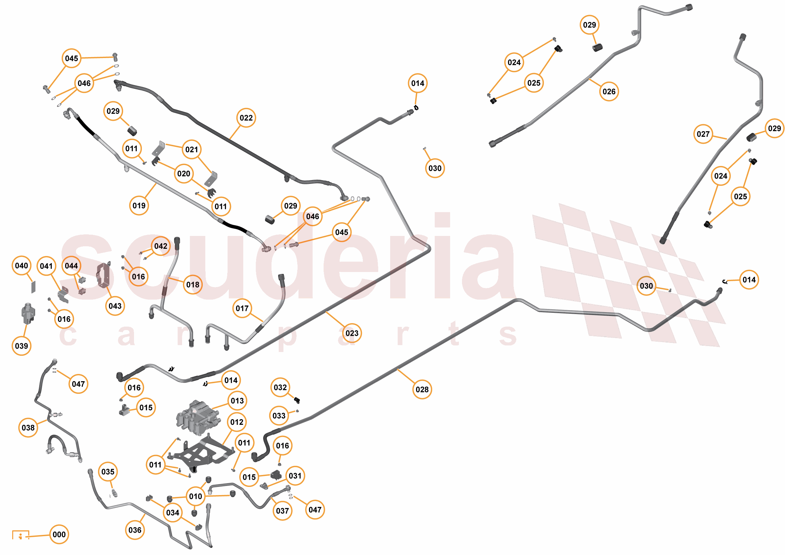 6 - B1 - FRONT SUSPENSION - 6.1 - 01 - DAMPING FRONT PIPES KINETIC H2 of McLaren McLaren McLaren 675LT Coupe