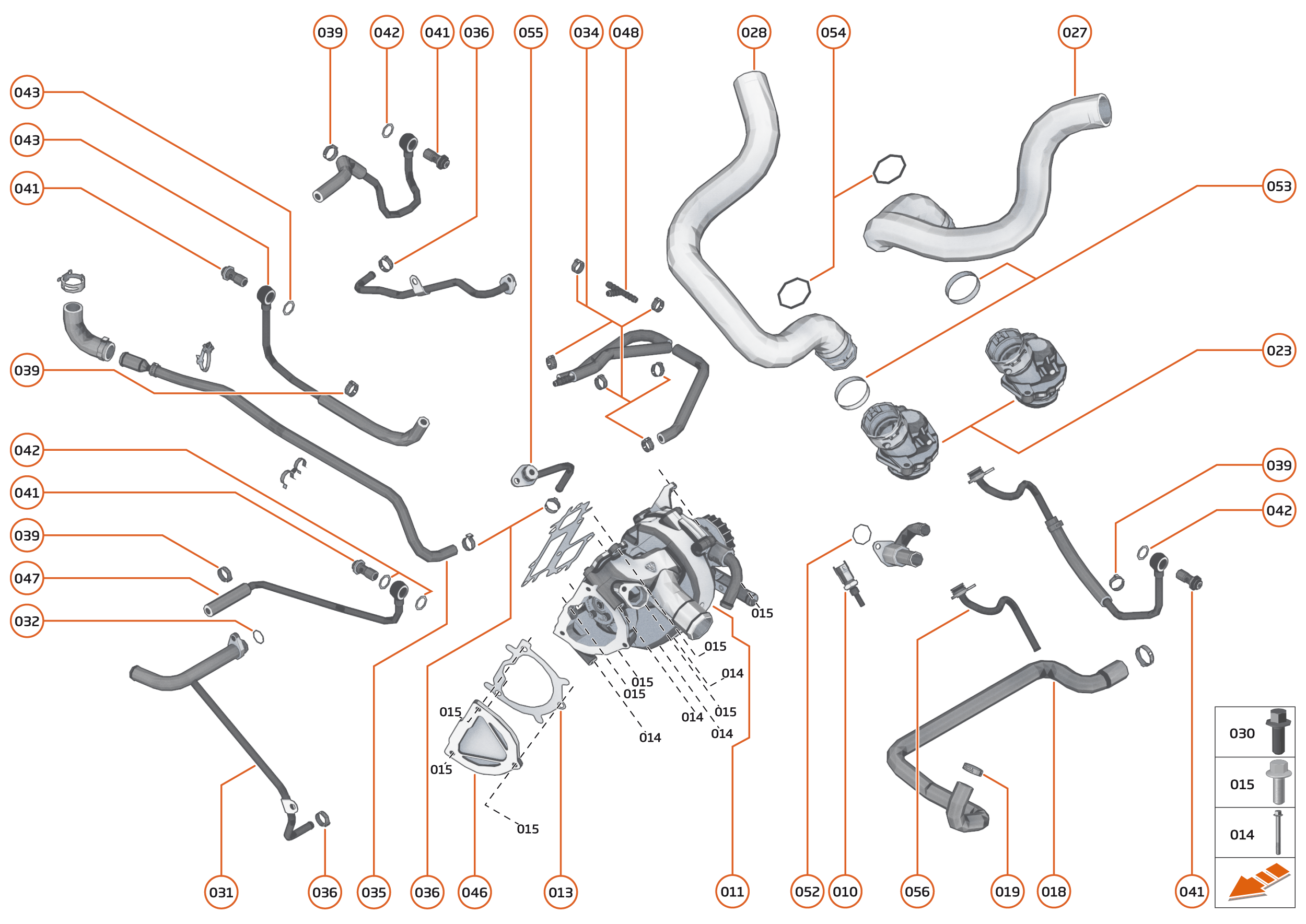 21 - ENGINE - 21.11 - ENGINE WATER PUMP & WATER CIRCUIT of McLaren McLaren Ultimate Series McLaren Elva