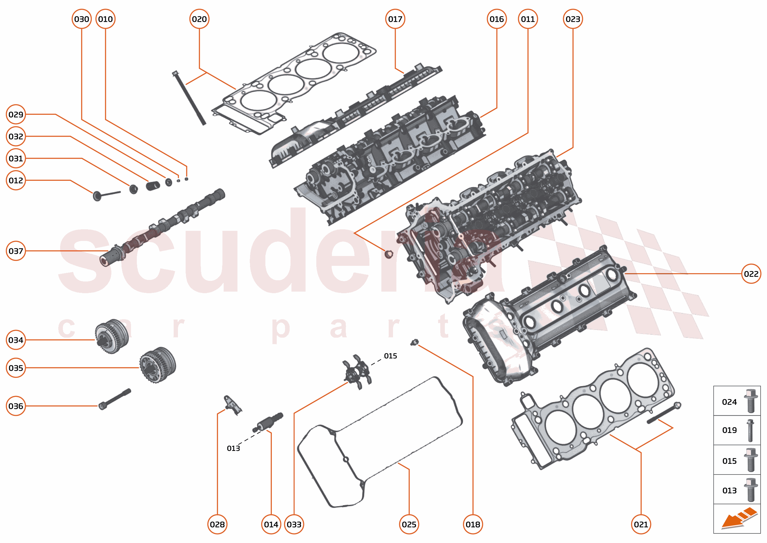 16 - F1 - POWER UNIT - 16.3 - 01 - POWER UNIT - CYLINDER HEAD AND VALVE TRAIN of McLaren McLaren McLaren 675LT Spider