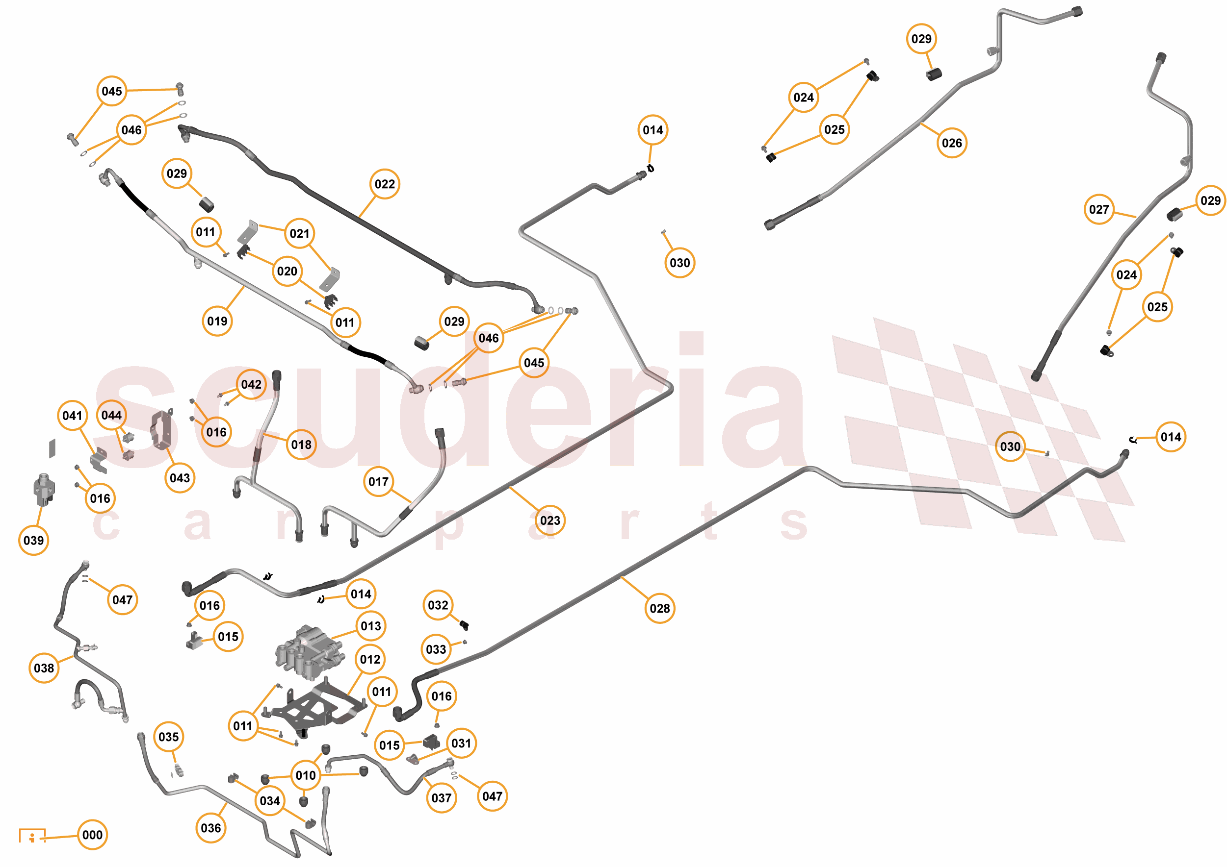 6 - B1 - FRONT SUSPENSION - 6.1 - 01 - DAMPING FRONT PIPES KINETIC H2 of McLaren McLaren McLaren 675LT Spider