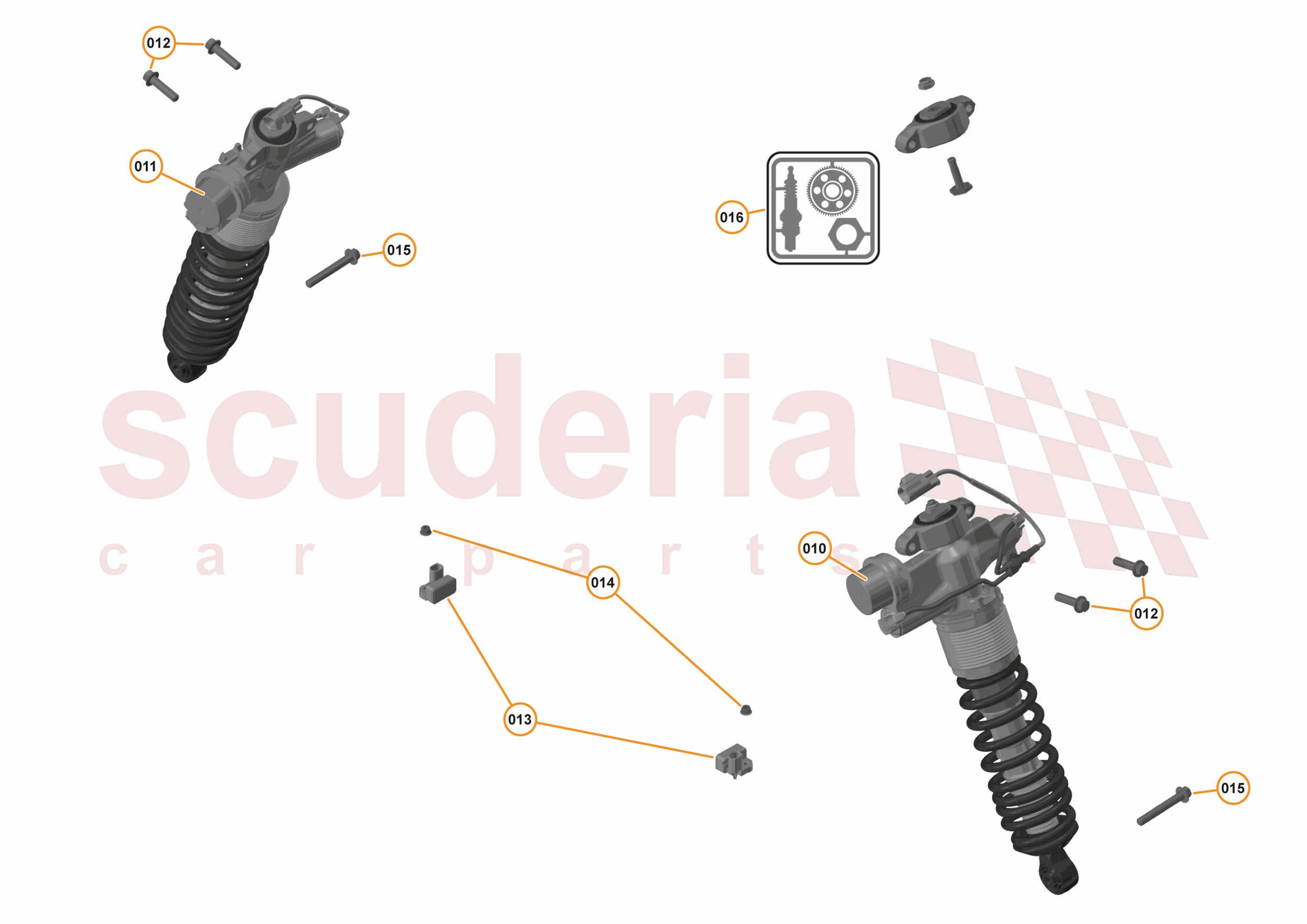 16 - SUSPENSION - FRONT - 16.1 - DAMPER & ACTUATOR ASSEMBLIES FRONT of McLaren McLaren McLaren 570GT