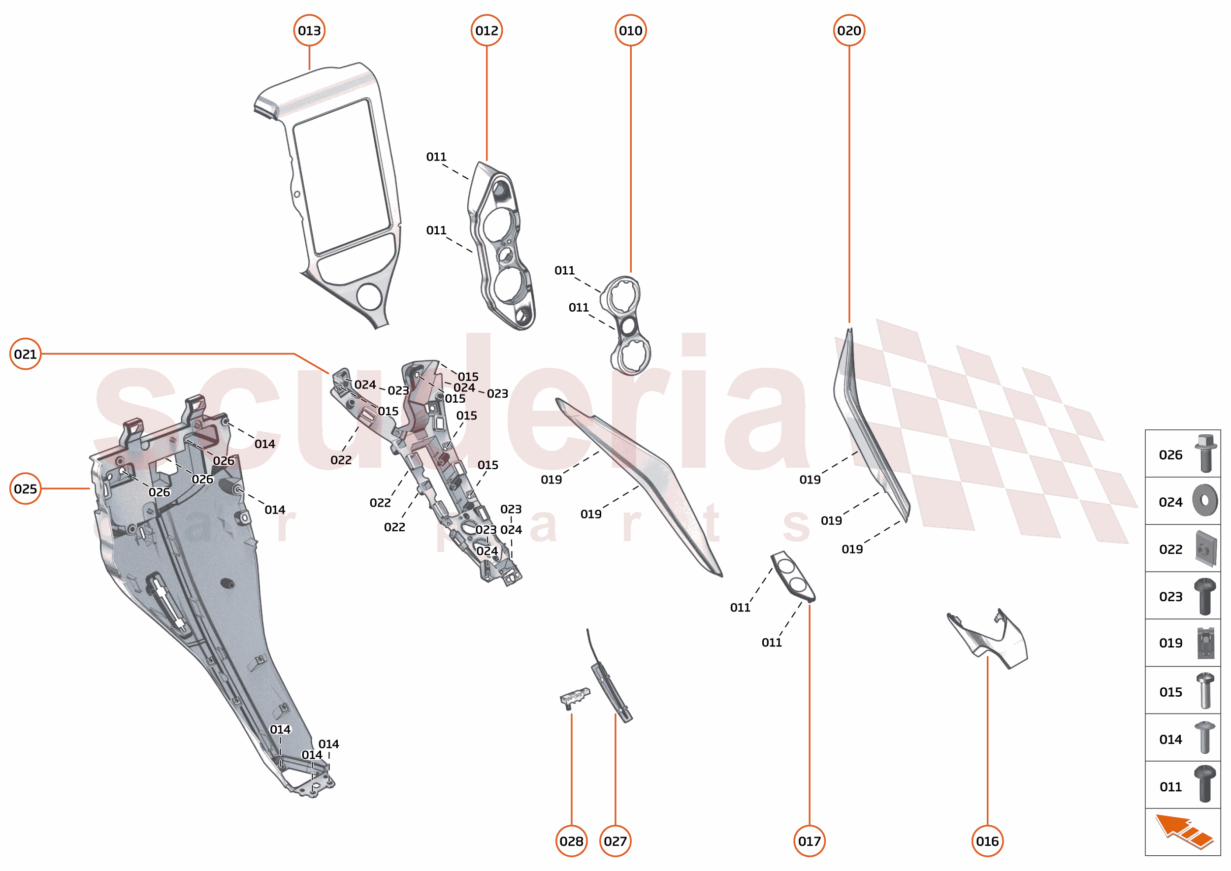 49 - INTERIOR SYSTEMS - 49.3 - ASSY FACIA CONSOLE of McLaren McLaren McLaren 765LT Spider
