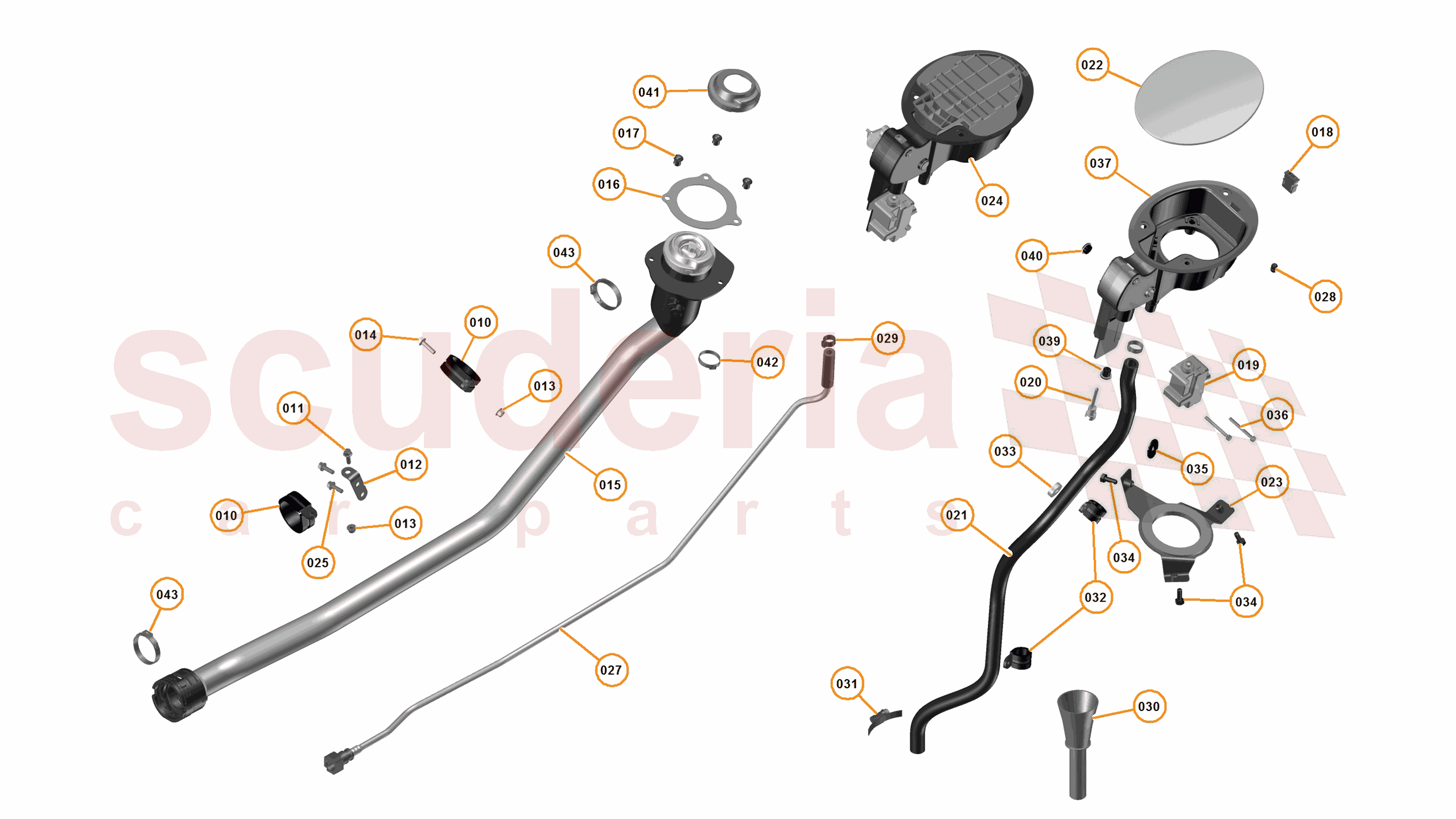 13 - K1 - FUEL SYSTEM - 13.4 - 03 - FUEL FILLER NECK of McLaren McLaren McLaren 650S Spider