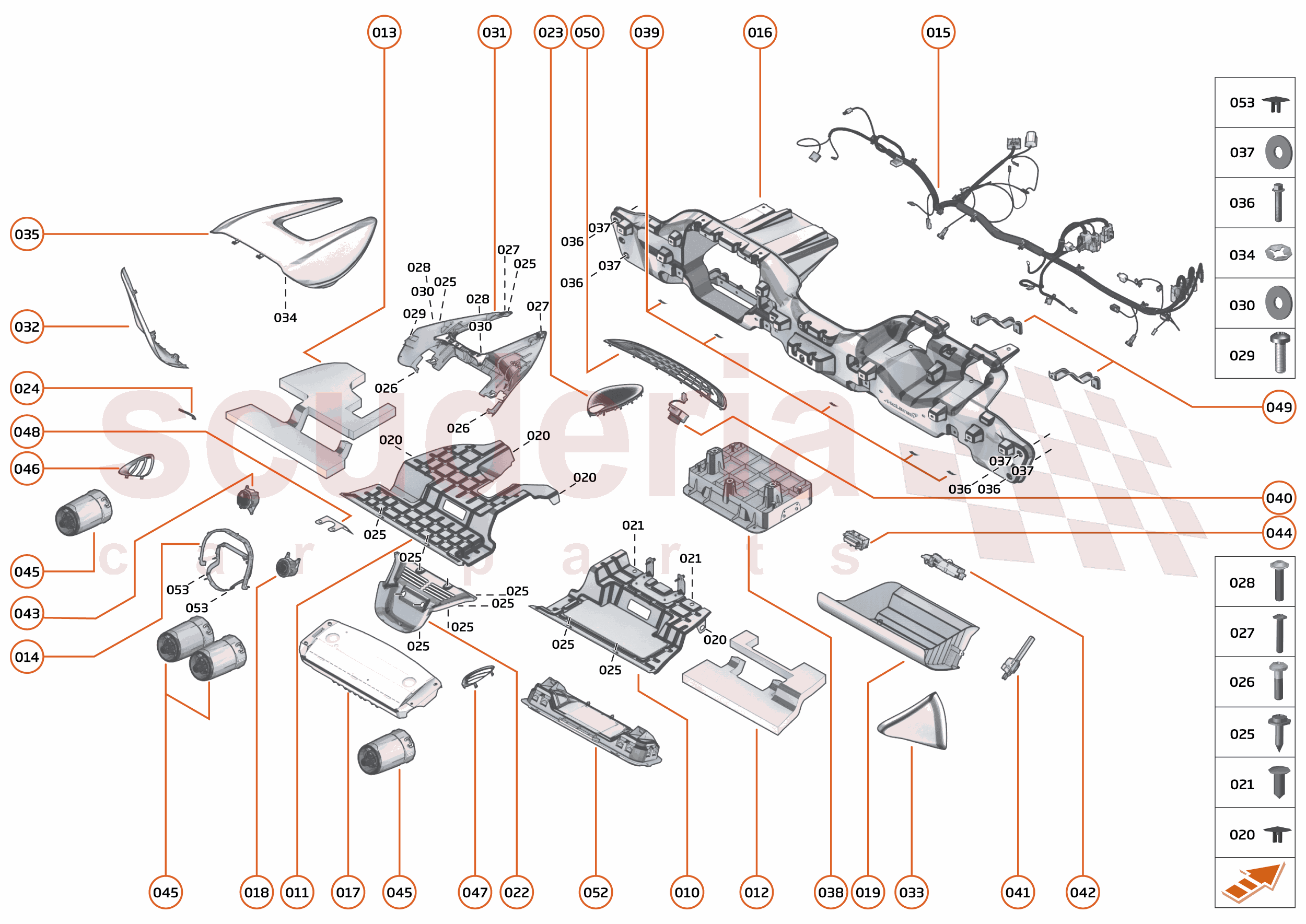 48 - INTERIOR SYSTEMS - 48.1 - FACIA - COMPONENTS & HARDWARE of McLaren McLaren McLaren 600LT