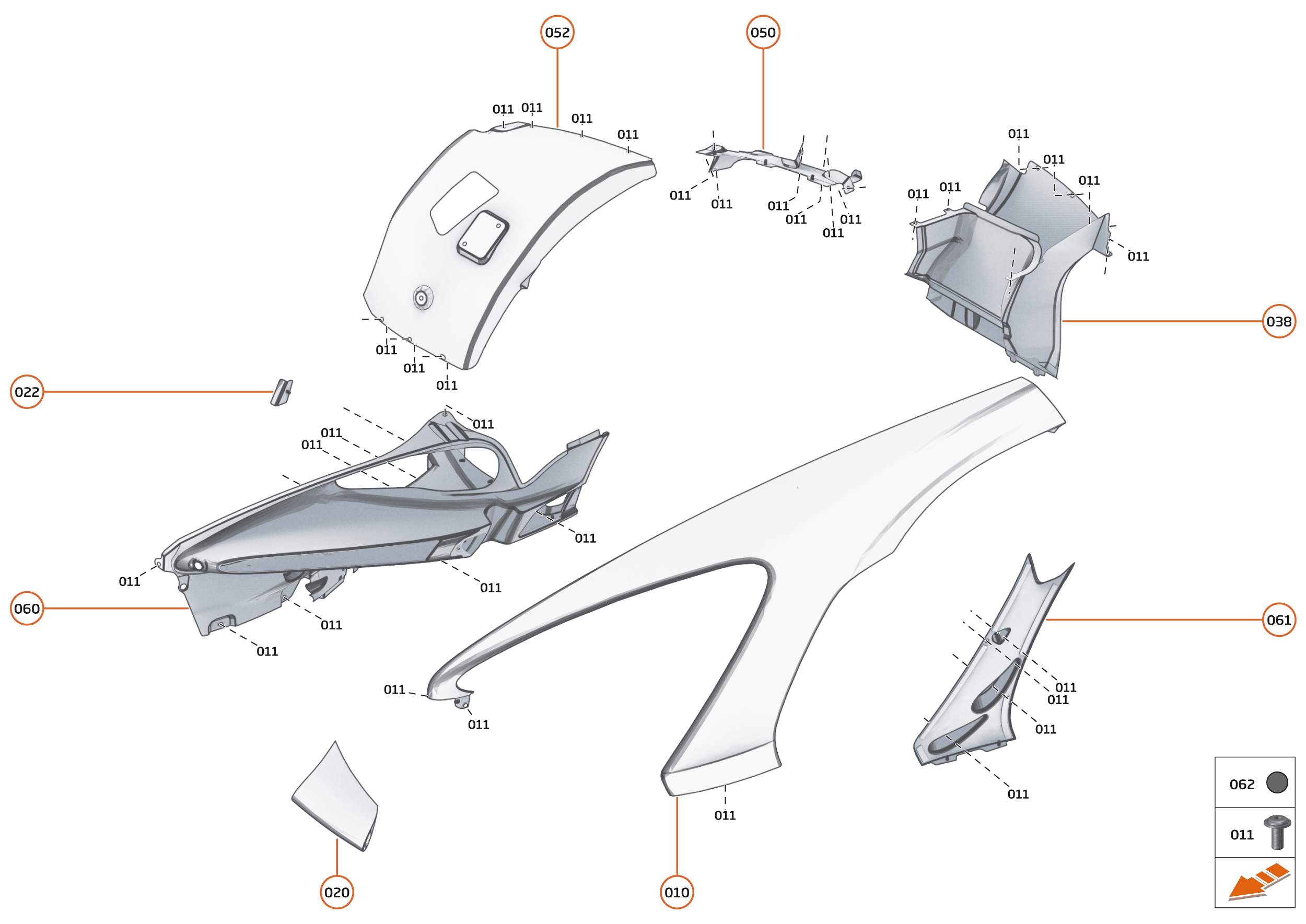 6 - PANELS - 6.1 - FRONT PANELS - LH of McLaren McLaren Ultimate Series McLaren Senna