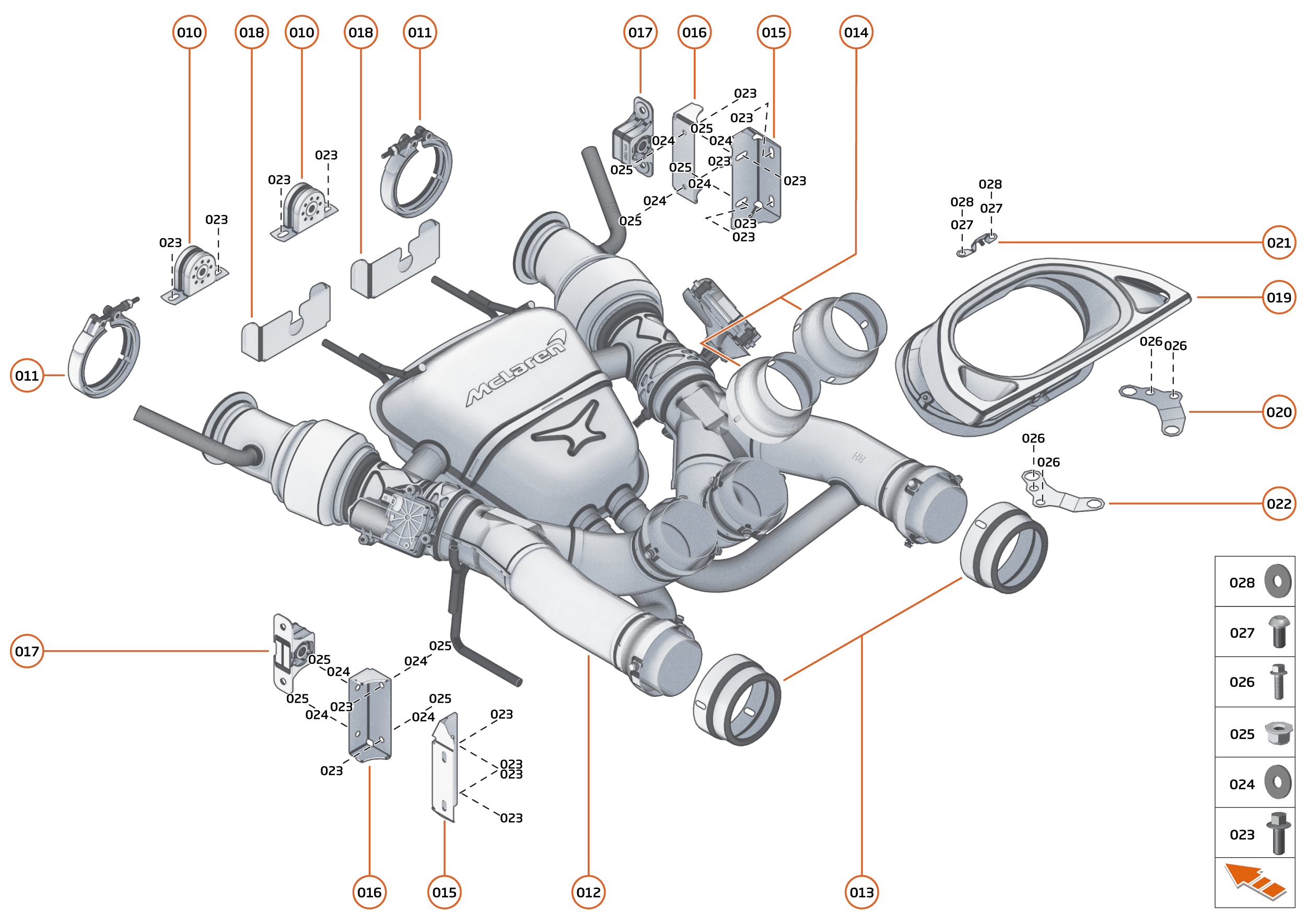 29 - EXHAUST - 29.2 - MUFFLER AND TAIL PIPES of McLaren McLaren Ultimate Series McLaren Elva