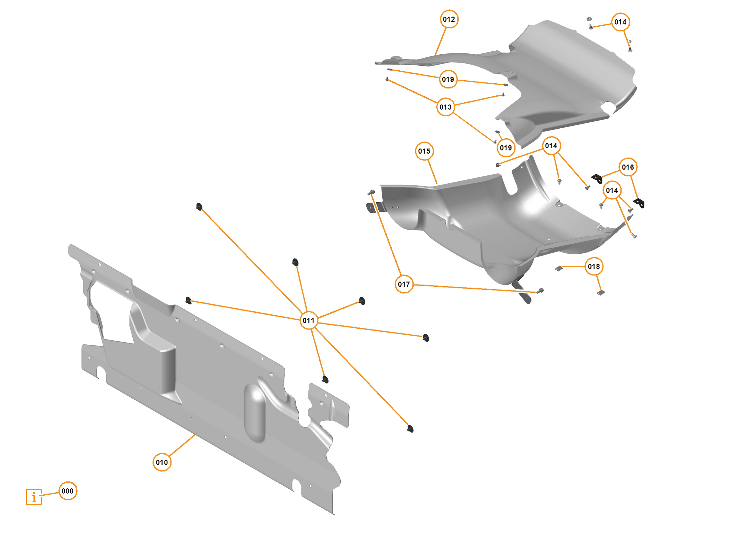 31 - HEAT INSULATION - 31.2 - HEATSHIELDS - VEHICLE MOUNTED of McLaren McLaren Ultimate Series McLaren P1 Coupe