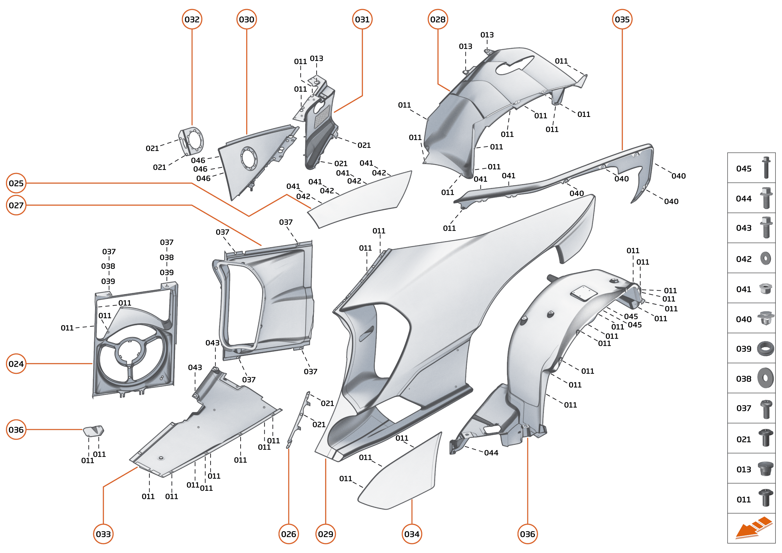 6 - PANELS - 6.5 - REAR PANELS - LH of McLaren McLaren Ultimate Series McLaren Senna GTR