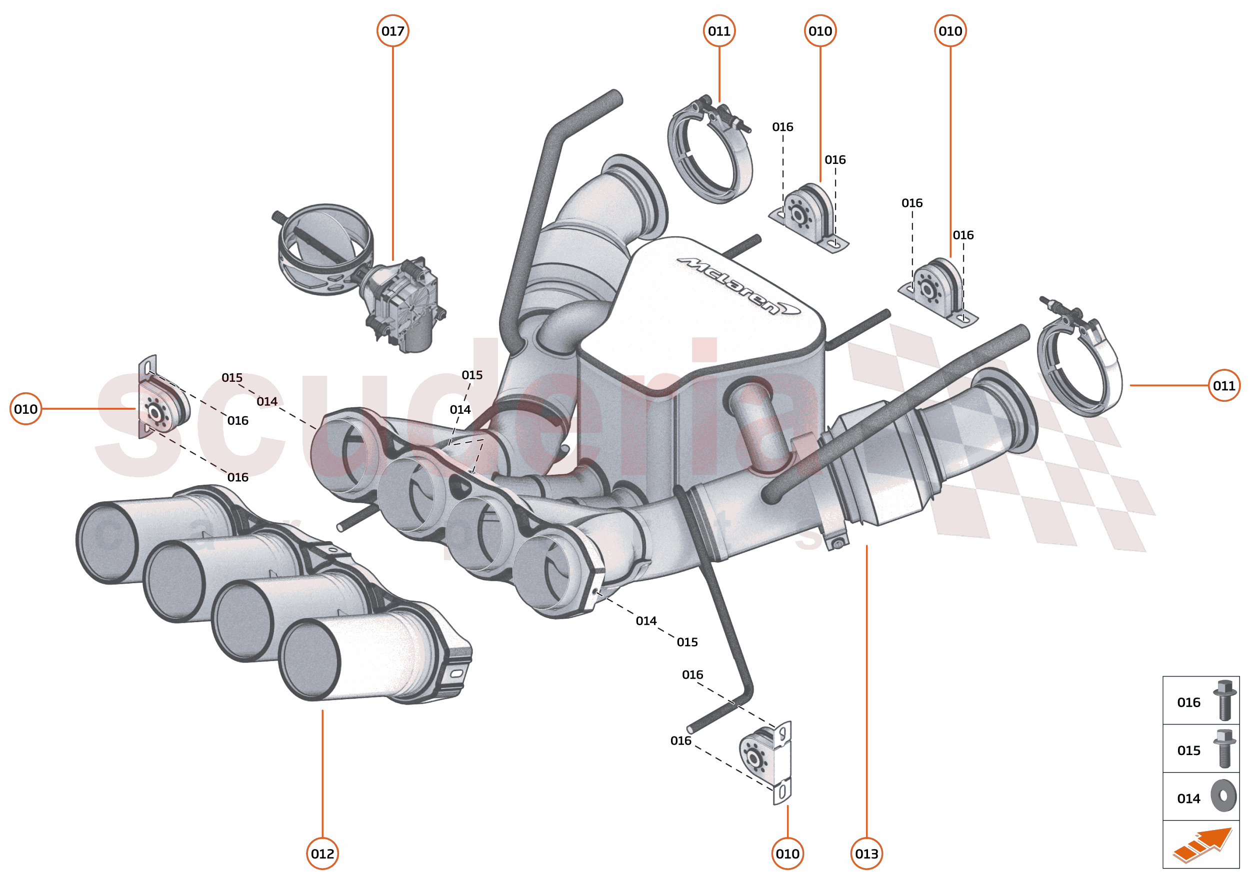 42 - EXHAUST - 42.2 - MUFFLER & TAIL PIPES of McLaren McLaren McLaren 765LT