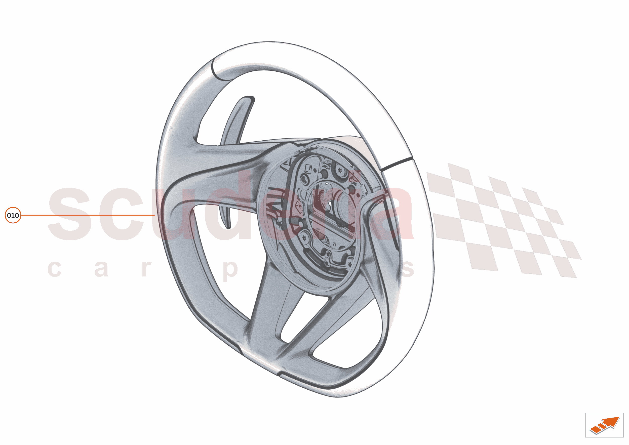 50 - INTERIOR RESTRAINTS - 50.5 - STEERING WHEEL of McLaren McLaren McLaren 765LT Spider