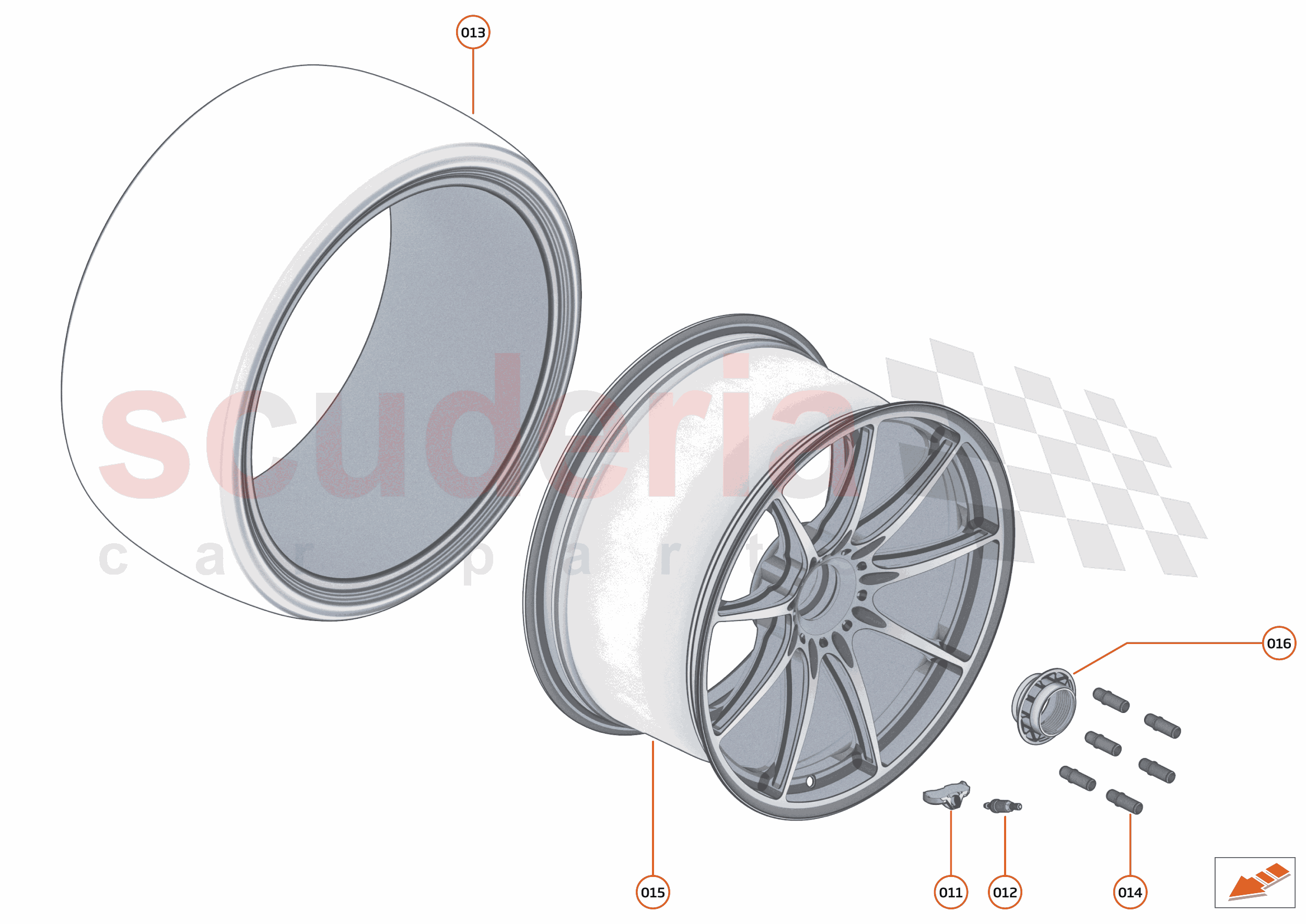 17 - SUSPENSION - 17.13 - WHEEL AND TYRE ASSEMBLIES REAR LEFT of McLaren McLaren Ultimate Series McLaren Senna GTR