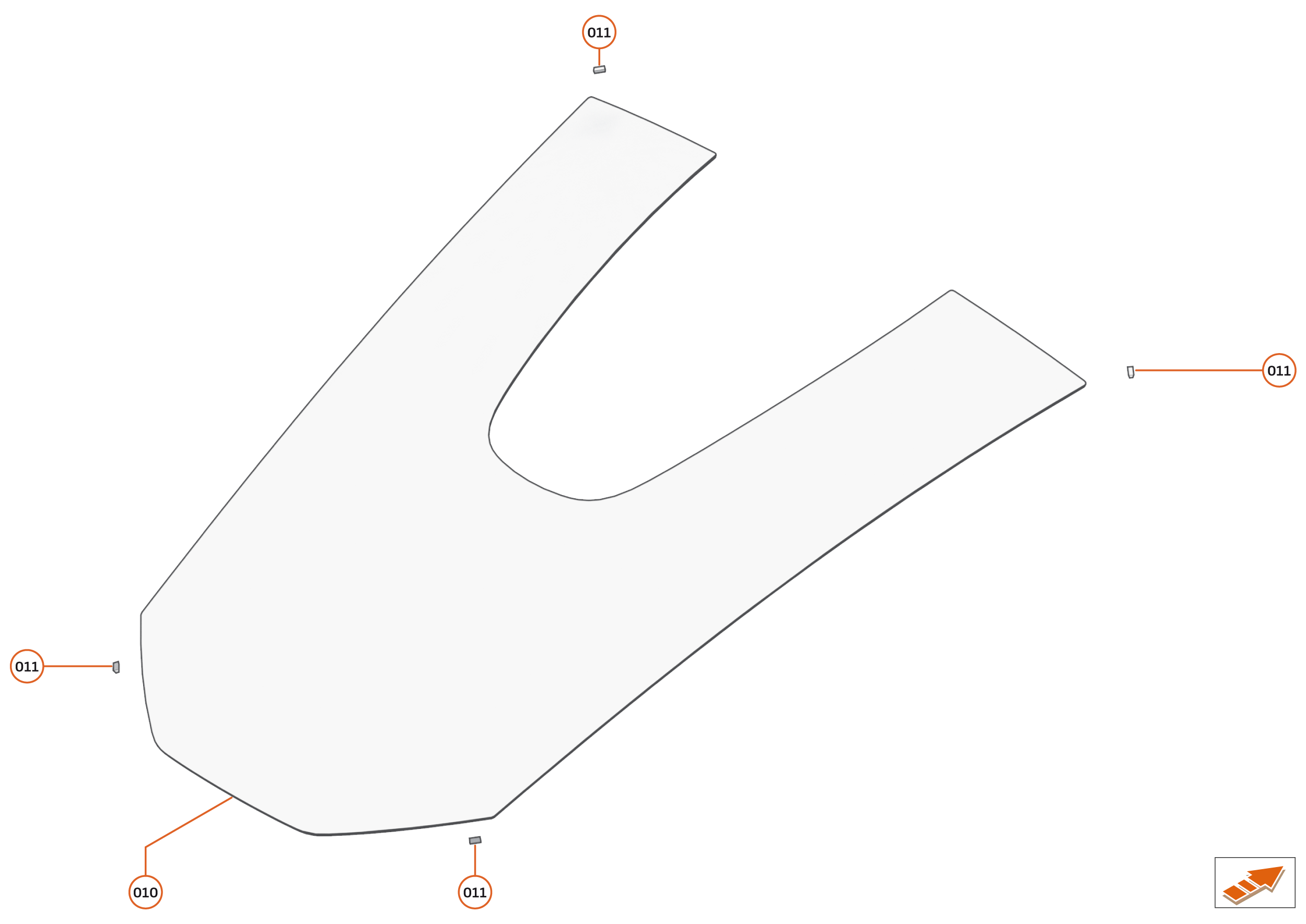 9 - GLAZING CLOSURES - 9.2 - TAILGATE/ENGINE COVER GLAZING-FIXED of McLaren McLaren Ultimate Series McLaren Senna