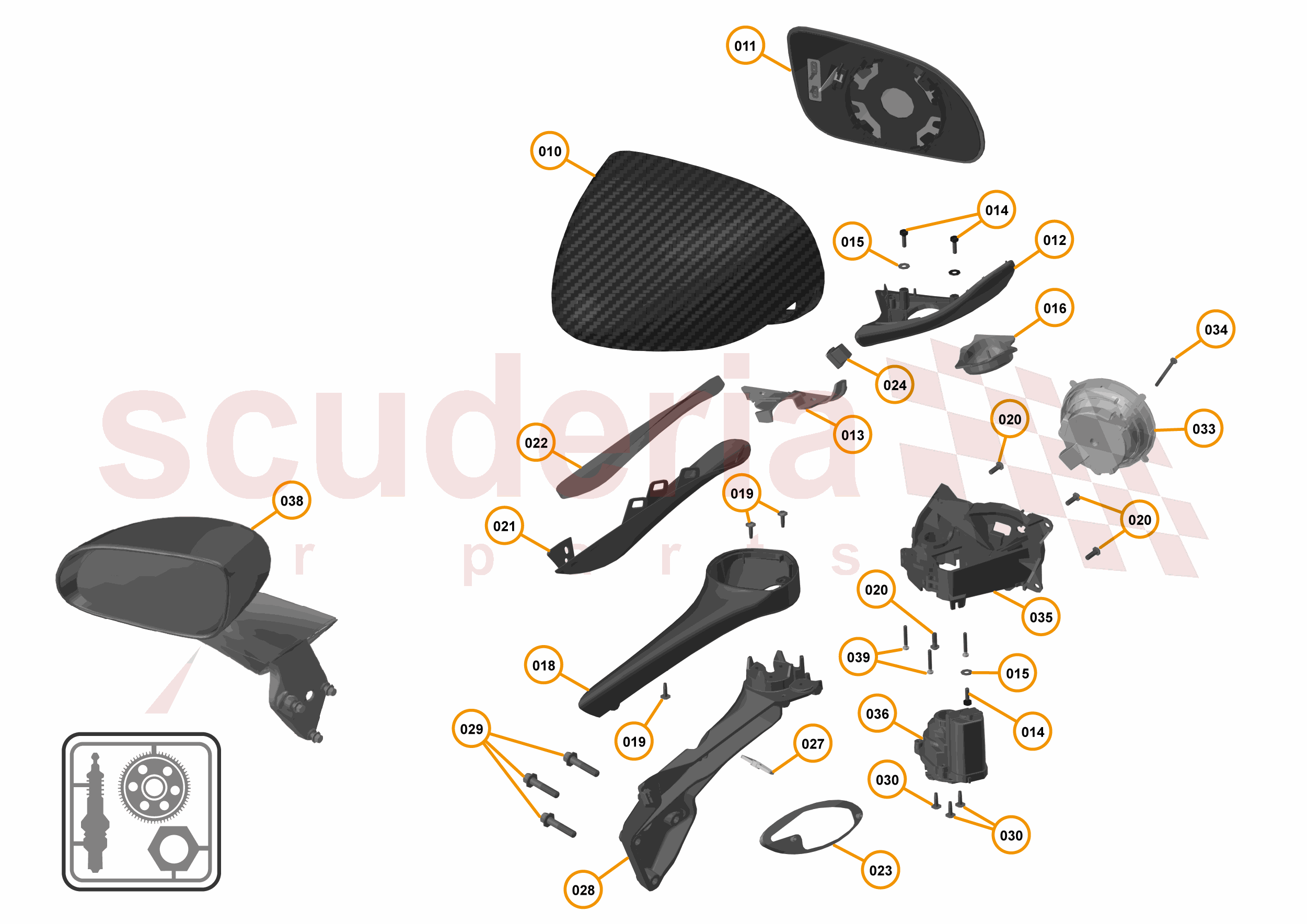 7 - CLOSURES - 7.7 - SIDE MIRRORS of McLaren McLaren McLaren 720S Coupe