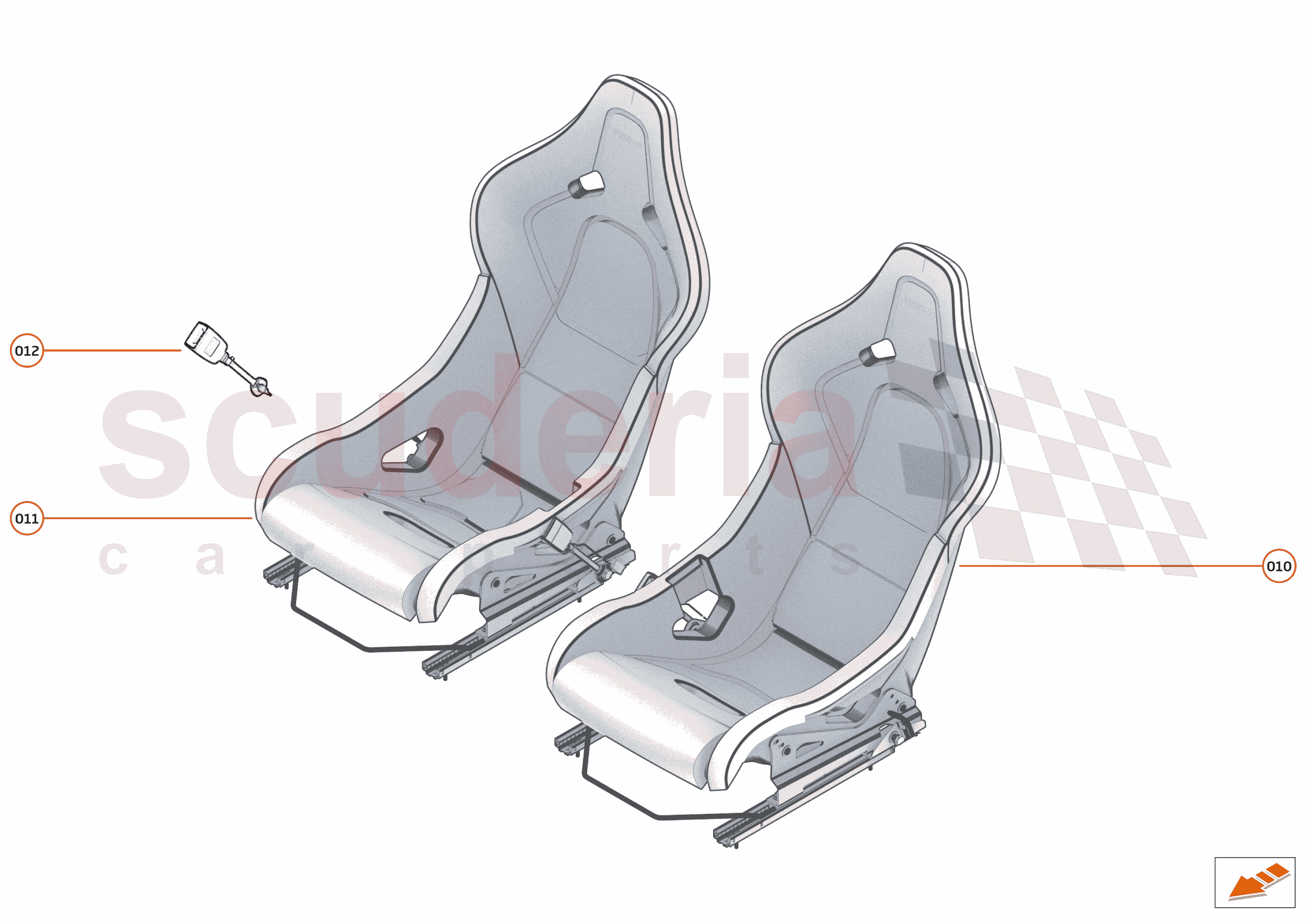 49 - INTERIOR SYSTEMS - 49.8 - SEAT ASSY - RACE SEAT of McLaren McLaren McLaren 765LT Spider