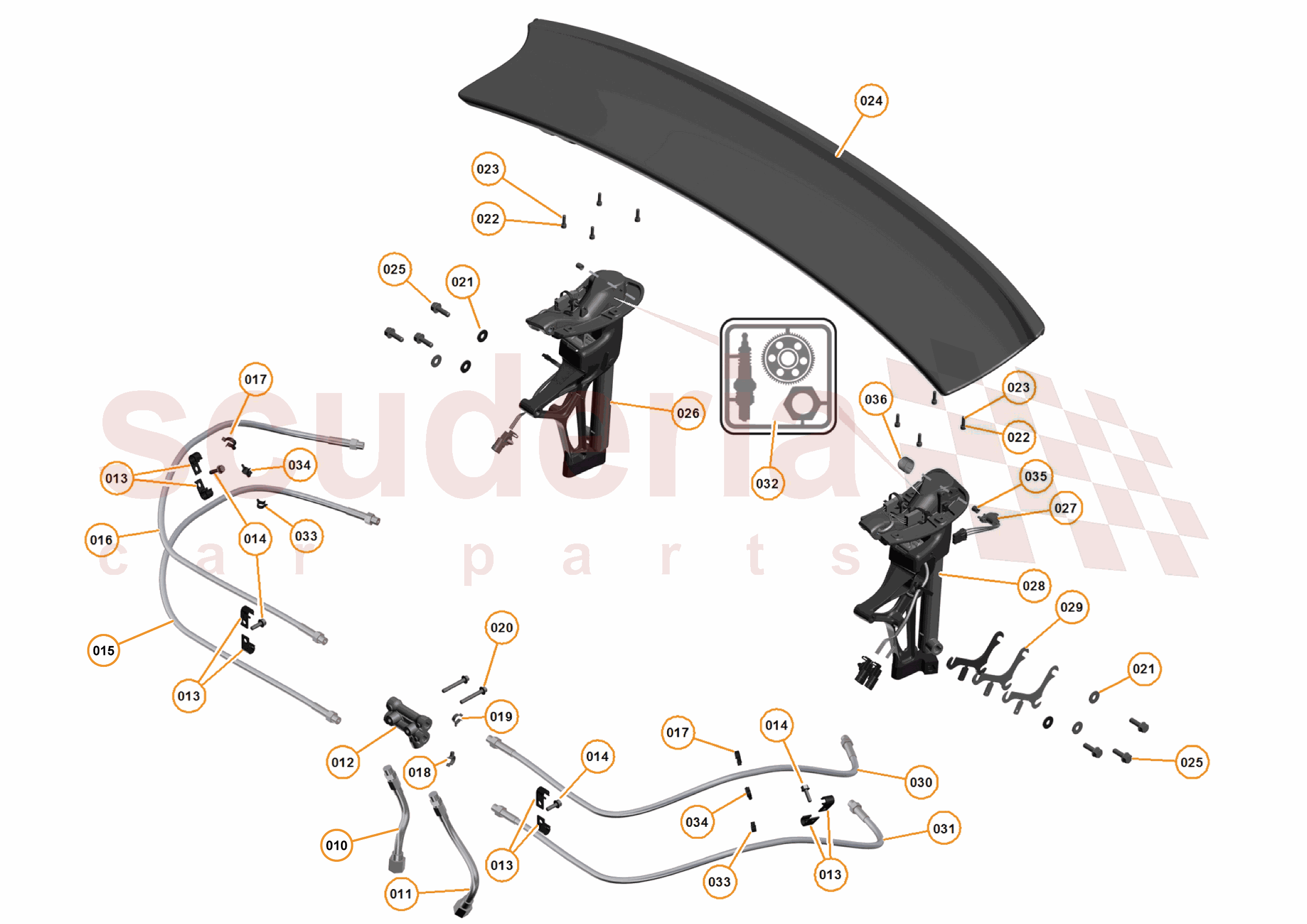 3 - A3 -CLOSURES - 3.10 - 05 - AIRBRAKE of McLaren McLaren McLaren 12C Coupe