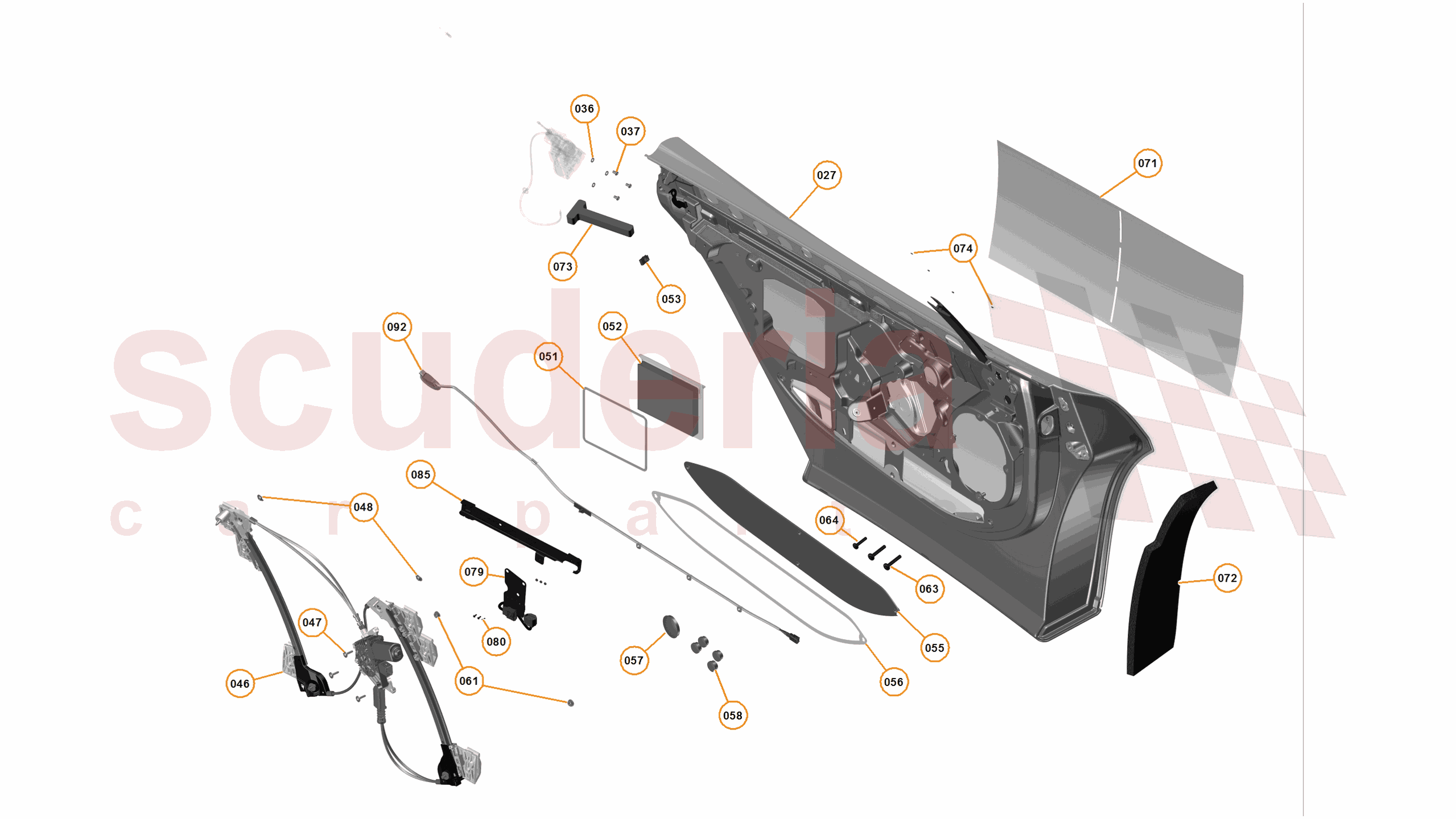 3 - A3 -CLOSURES - 3.5 - 03 - DOOR LH - INTERNAL of McLaren McLaren McLaren 650S Spider