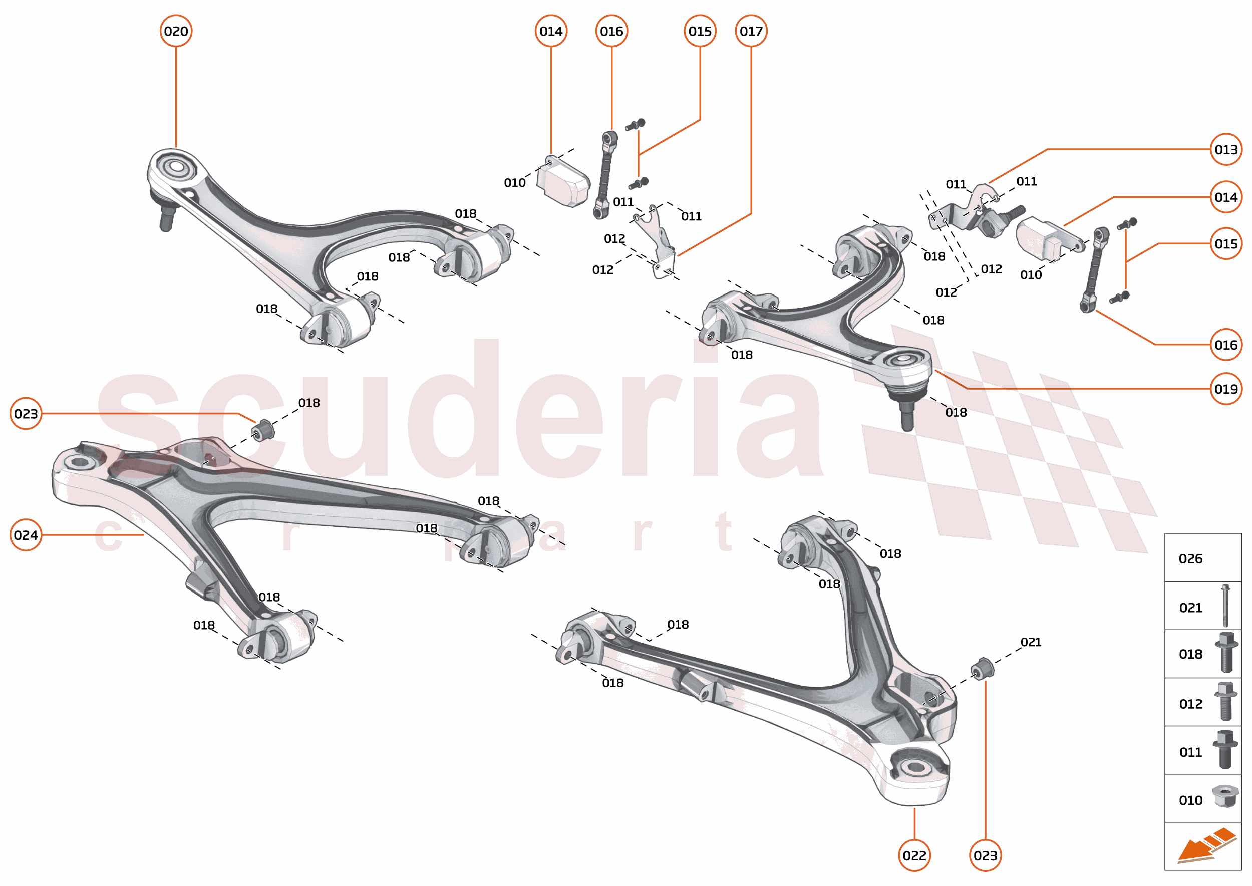 19 - SUSPENSION - REAR - 19.3 - TRANSVERSE LINKS REAR of McLaren McLaren McLaren 600LT Spider