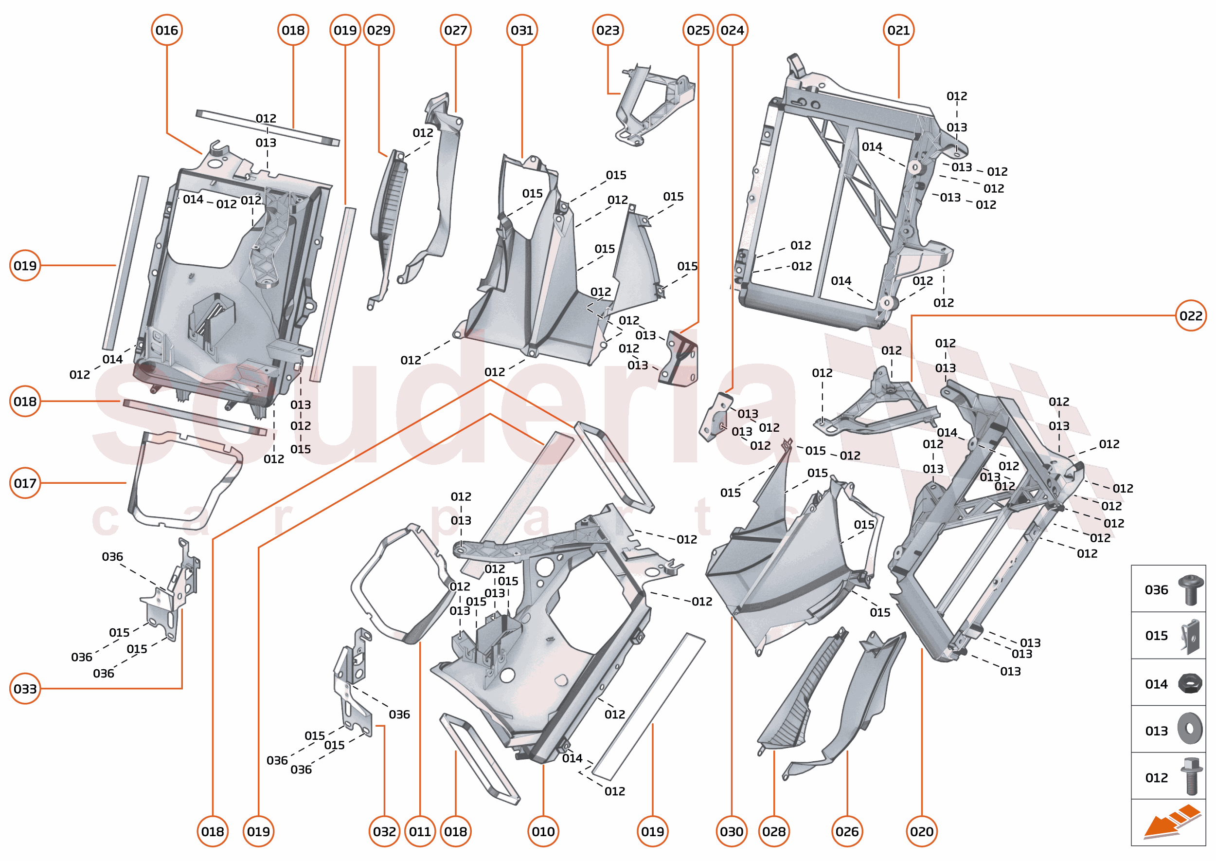14 - DUCTS, VENTS AND FLOORS - 14.1 - FRONT DUCTS AND VENTS of McLaren McLaren McLaren 750S Coupe