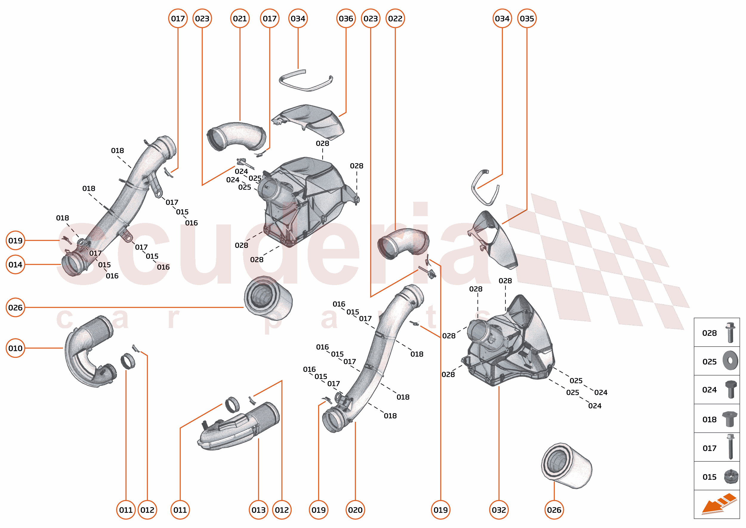 36 - ENGINE AIR SYSTEMS - 36.1 - AIR INTAKE LOW PRESSURE SYSTEM of McLaren McLaren McLaren 765LT Spider