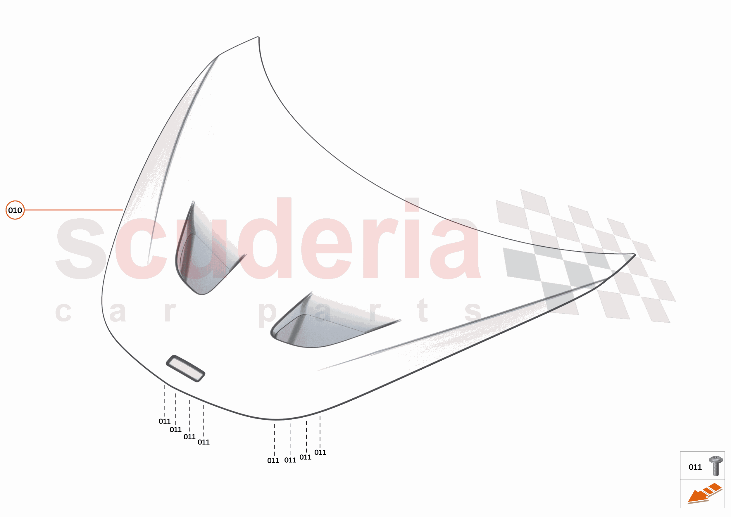 6 - CLOSURES - 6.1 - BONNET STRUCTURE of McLaren McLaren McLaren 620R