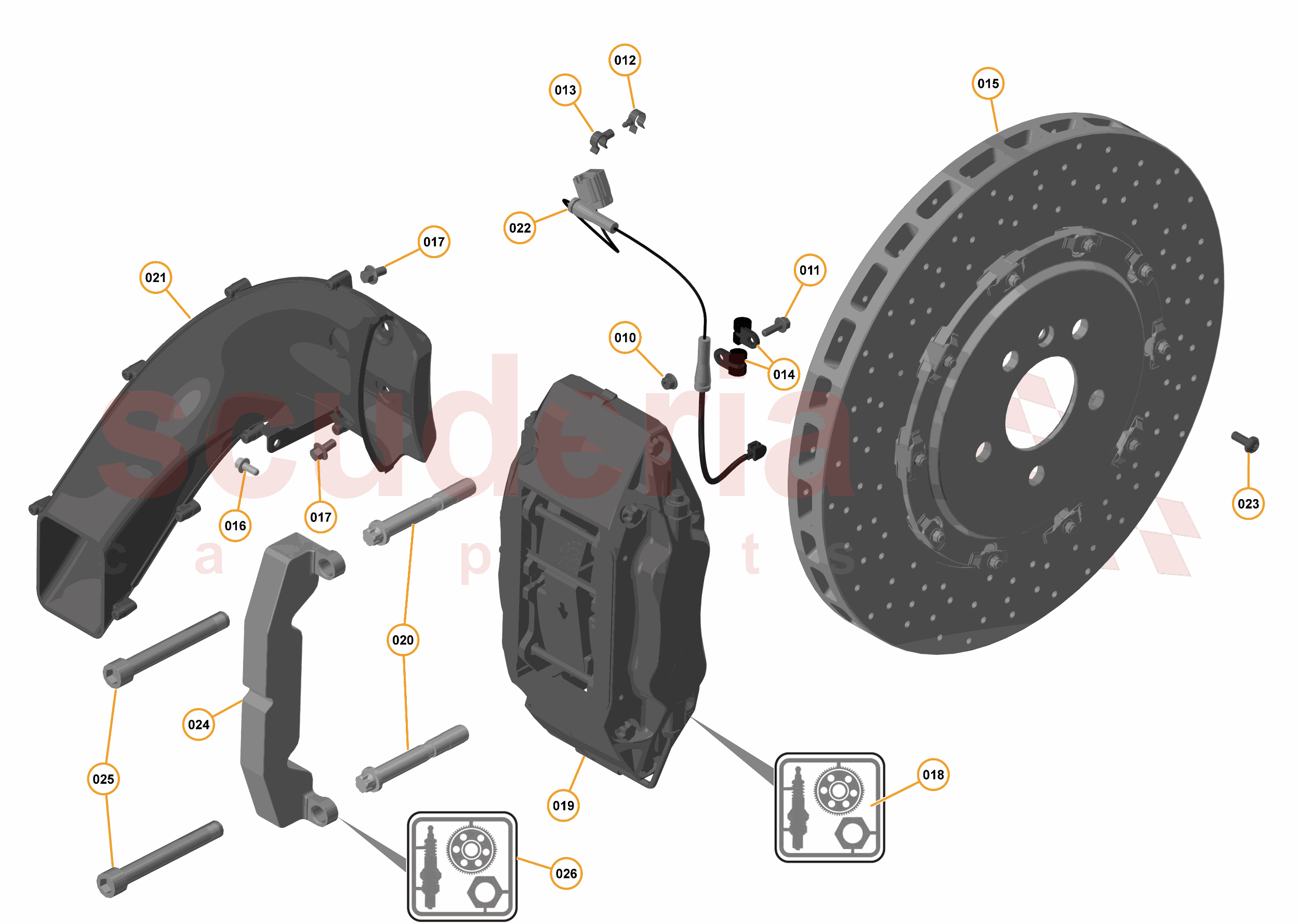 9 - C1 - BRAKE SYSTEM - 9.3 - 04 - REAR BRAKE DISCS AND CALIPERS of McLaren McLaren McLaren 625C Coupe