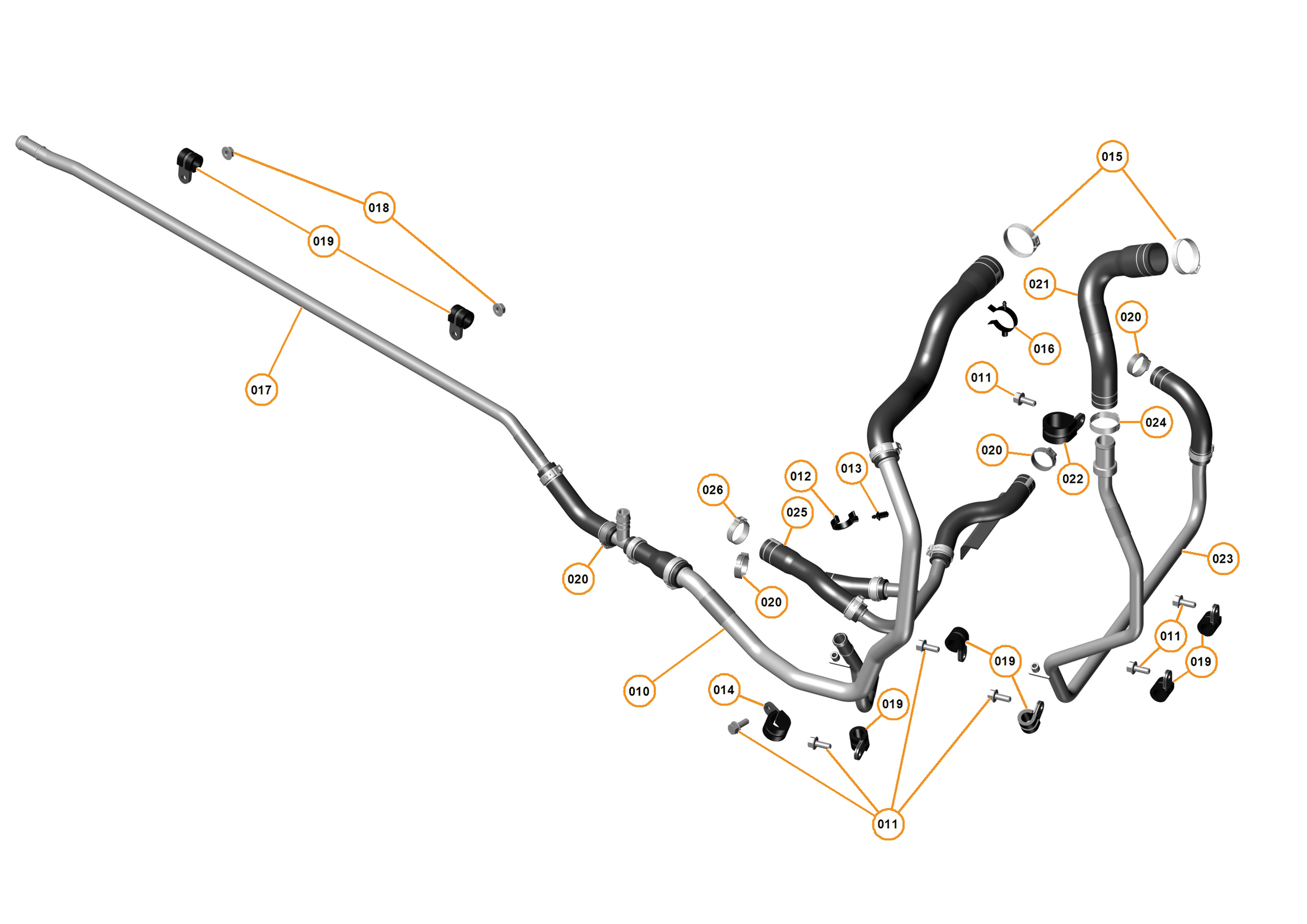 30 - COOLING - HYBRID - 30.1 - HYBRID COOLING CIRCUIT & PIPES of McLaren McLaren Ultimate Series McLaren P1 Coupe
