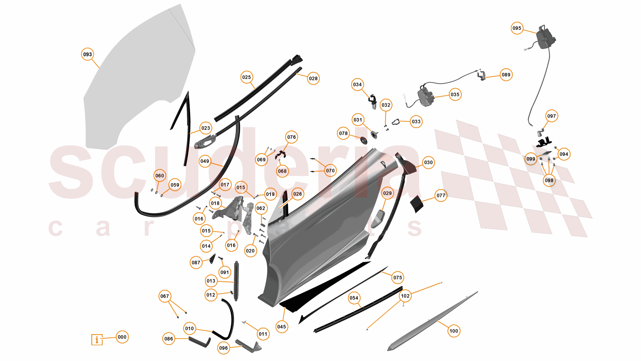 3 - A3 -CLOSURES - 3.6 - 03 - DOOR LH - EXTERNAL of McLaren McLaren McLaren 650S Spider
