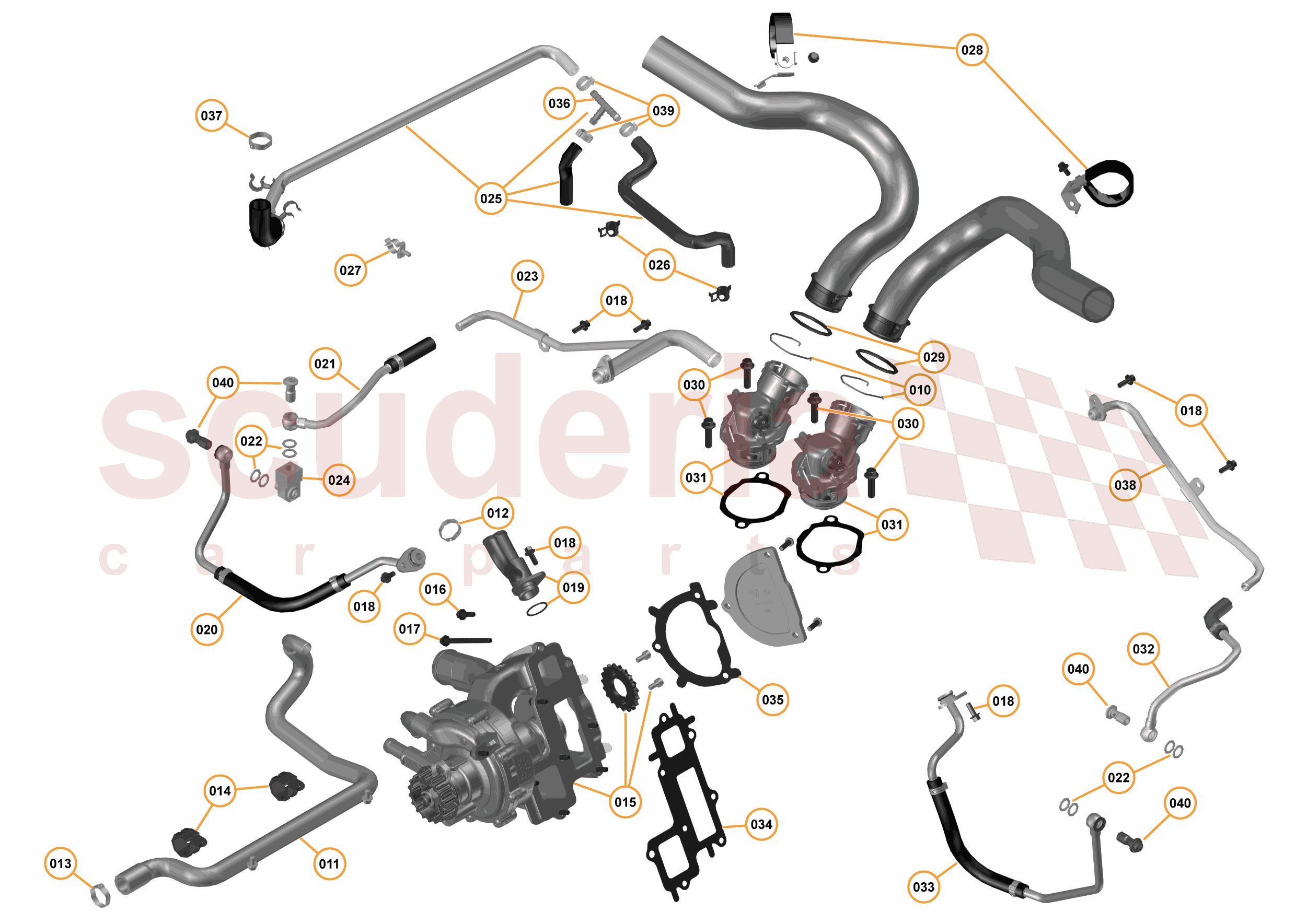 16 - F1 - POWER UNIT - 16.4 - 01 - POWER UNIT - WATER PUMP + COOLING of McLaren McLaren McLaren 675LT Coupe