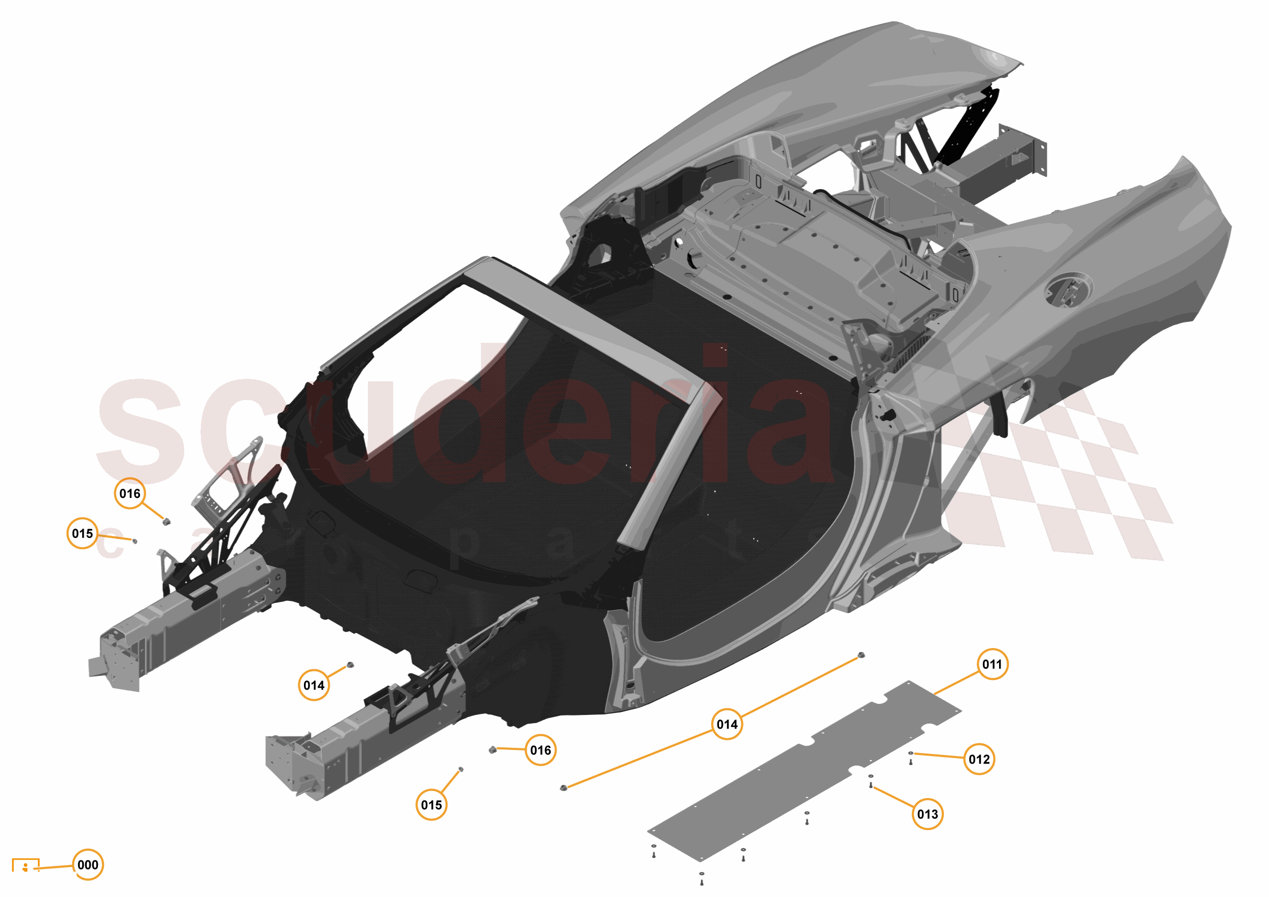 1 - A1 - BODY STRUCTURES - 1.1 - 01 - TUB STRUCTURE of McLaren McLaren McLaren 675LT Spider