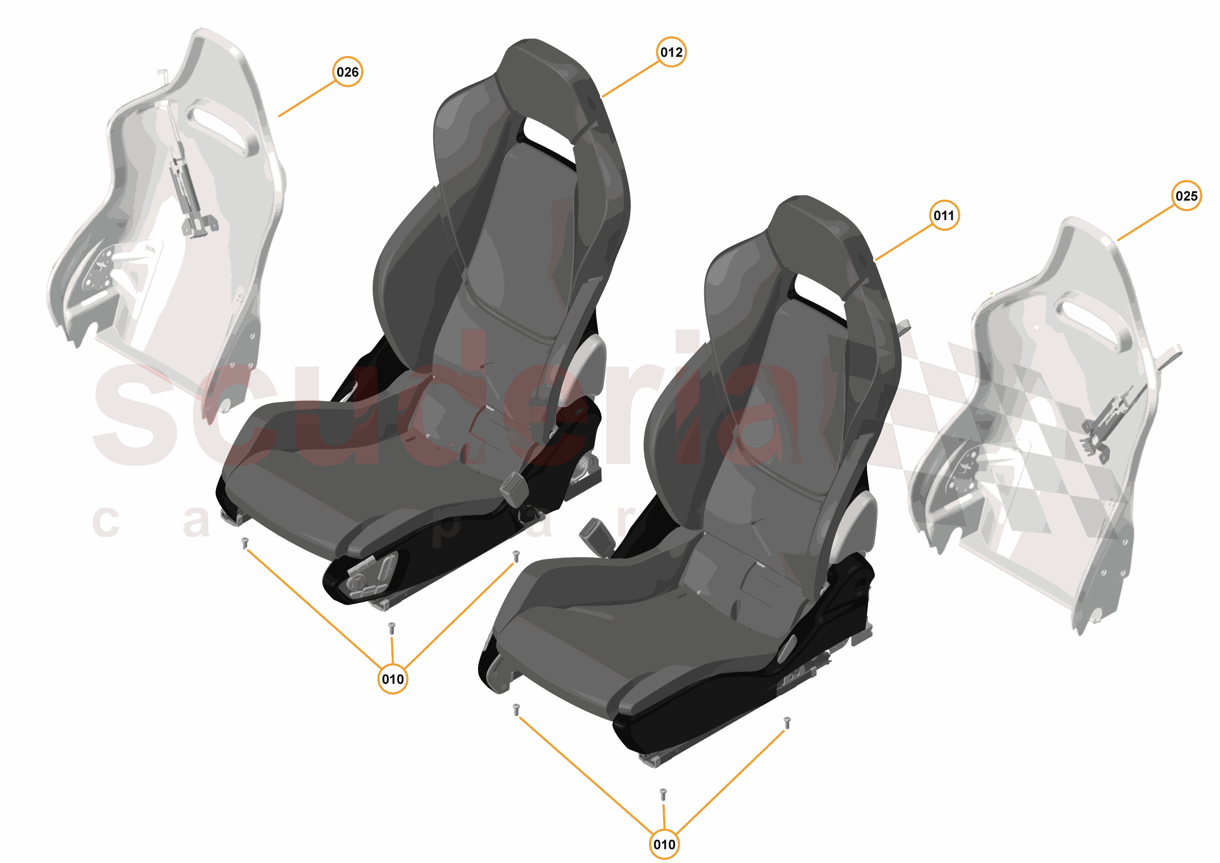 49 - INTERIOR SYSTEMS - 49.9 - SEAT ASSEMBLY - ELECTRIC of McLaren McLaren McLaren 720S Coupe