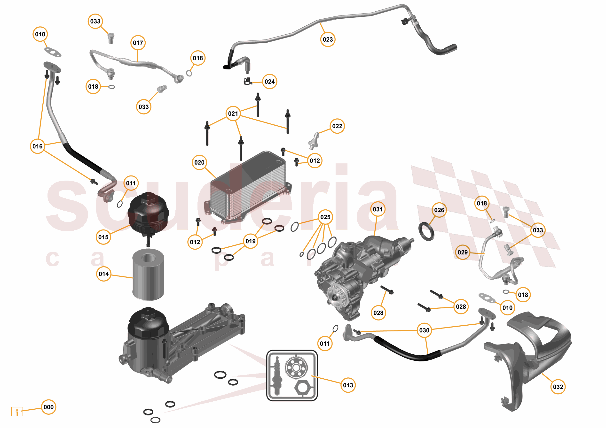 16 - F1 - POWER UNIT - 16.6 - 01 - POWER UNIT - OIL FILTER ASSEMBLY + OIL PUMP of McLaren McLaren McLaren 675LT Spider