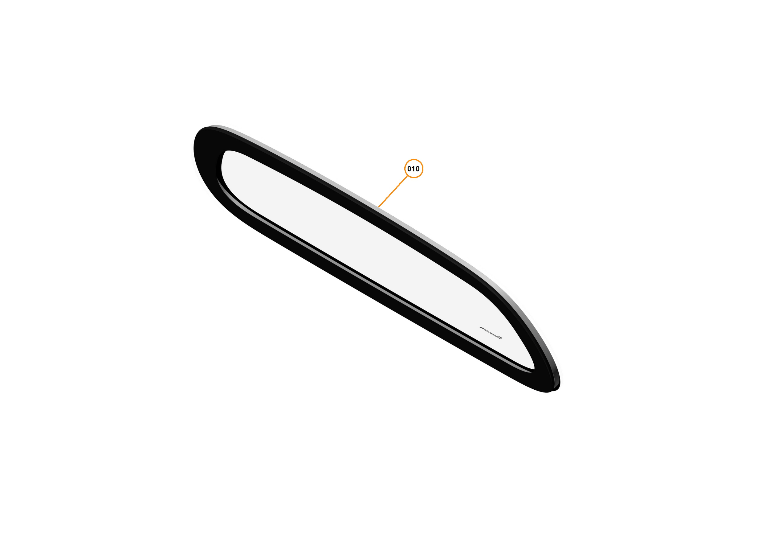 9 - GLAZING - EXTERIOR - 9.3 - BULKHEAD GLAZING - FIXED of McLaren McLaren Ultimate Series McLaren P1 Coupe