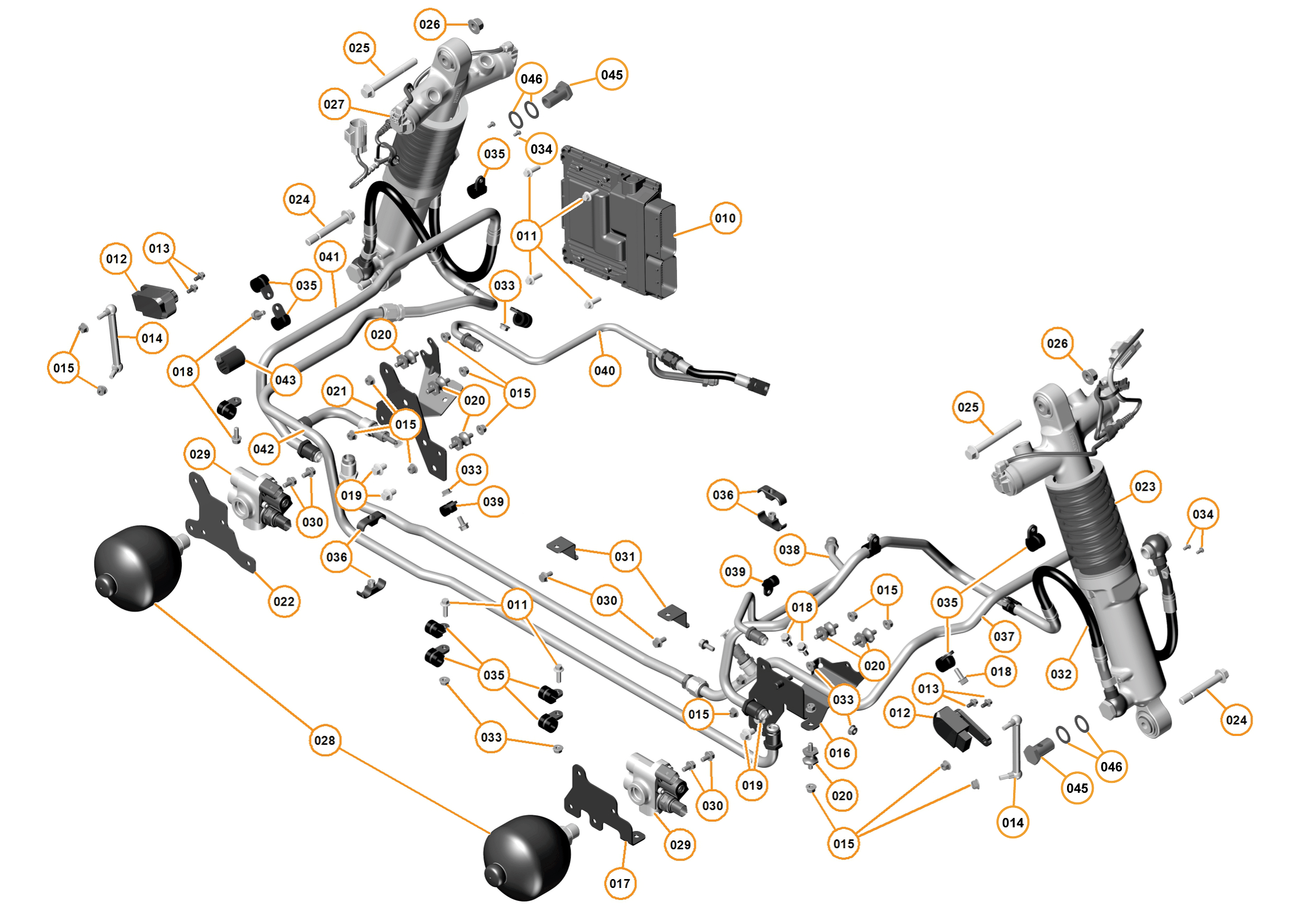 16 - SUSPENSION - FRONT - 16.1 - DAMPER & ACTUATOR ASSEMBLIES FRONT of McLaren McLaren Ultimate Series McLaren P1 Coupe