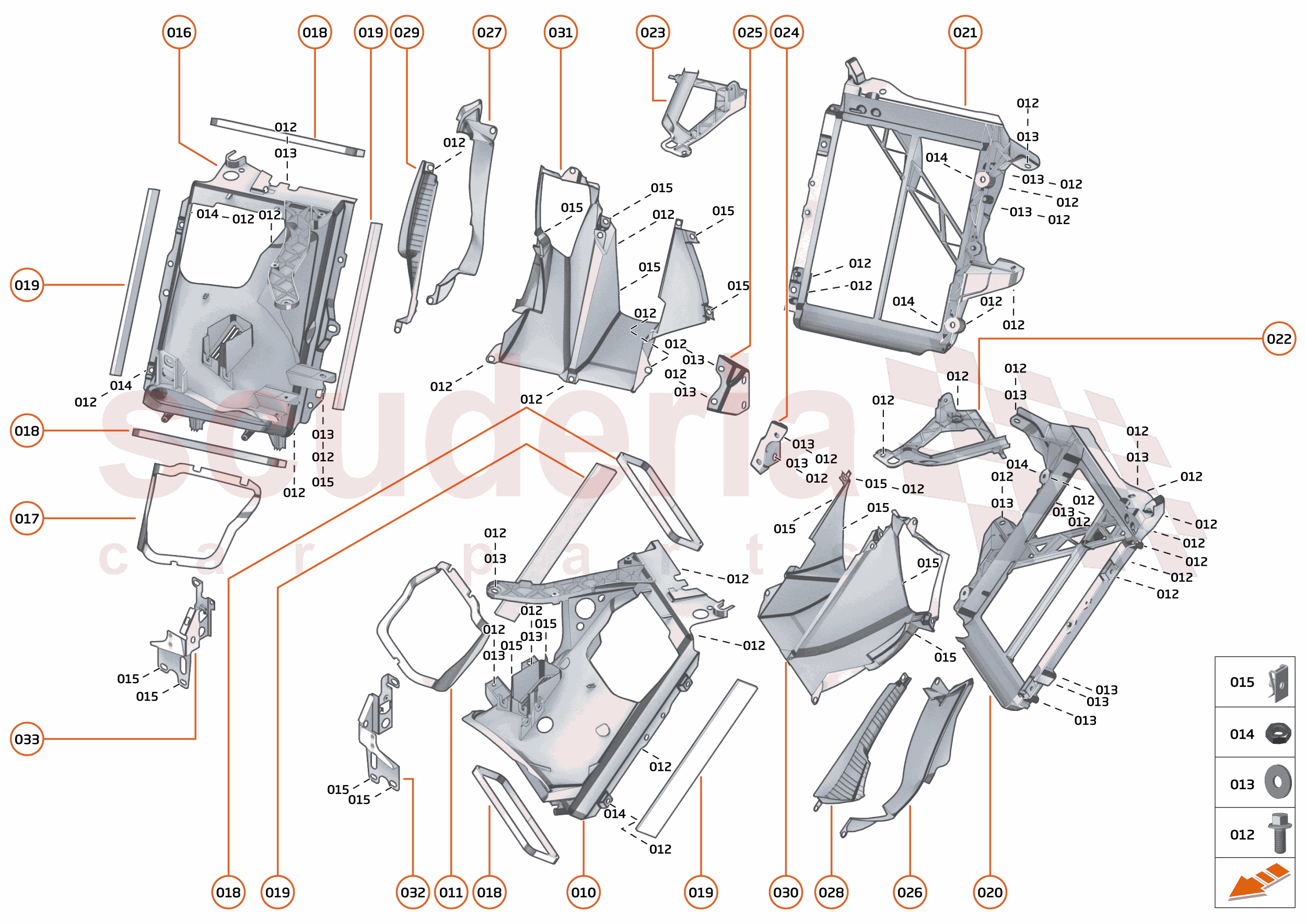 13 - DUCTS, VENTS AND FLOORS - 13.1 - FRONT DUCTS AND VENTS of McLaren McLaren McLaren 720S Spider