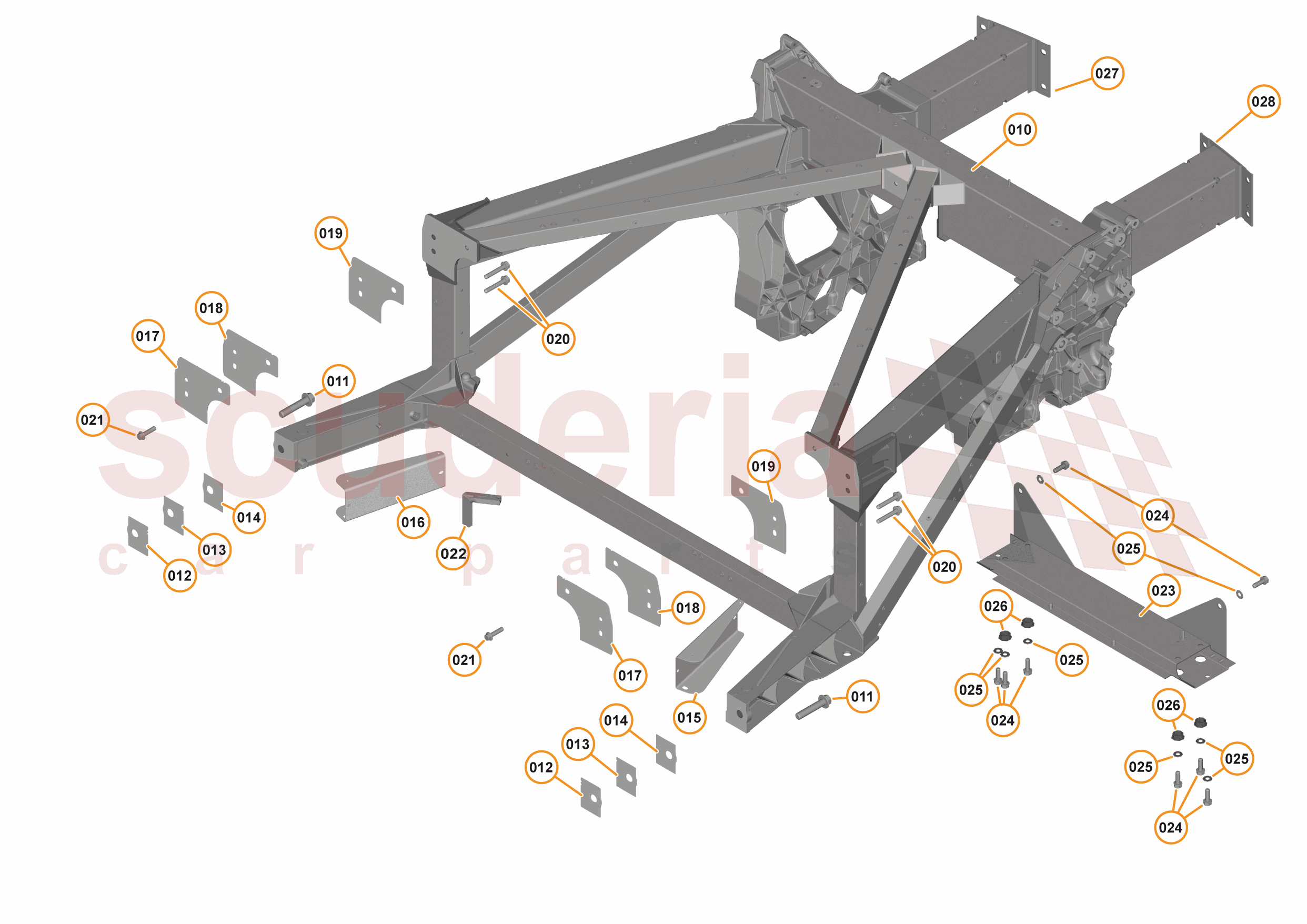 3 - REAR STRUCTURES - 3.1 - REAR FRAME of McLaren McLaren McLaren 570S Coupe