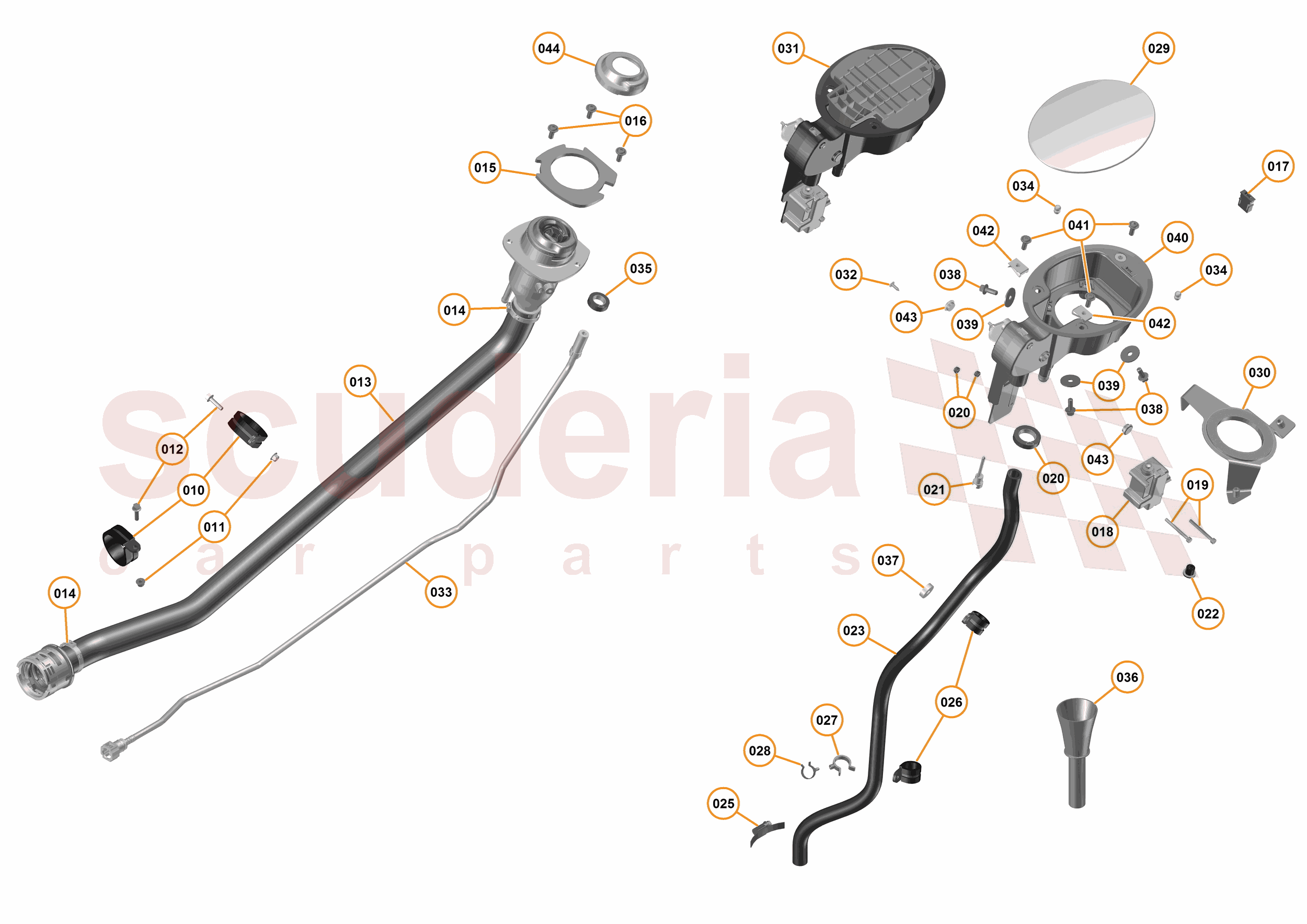 13 - K1 - FUEL SYSTEM - 13.3 - 03 - FUEL FILLER NECK of McLaren McLaren McLaren 675LT Coupe