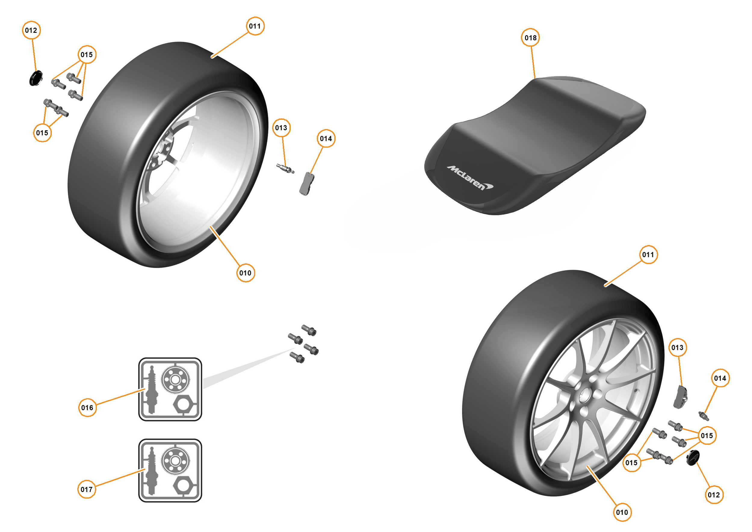 20 - SUSPENSION - WHEELS AND TYRES REAR - 20.1 - WHEEL AND TYRE ASSEMBLIES REAR of McLaren McLaren Ultimate Series McLaren P1 Coupe