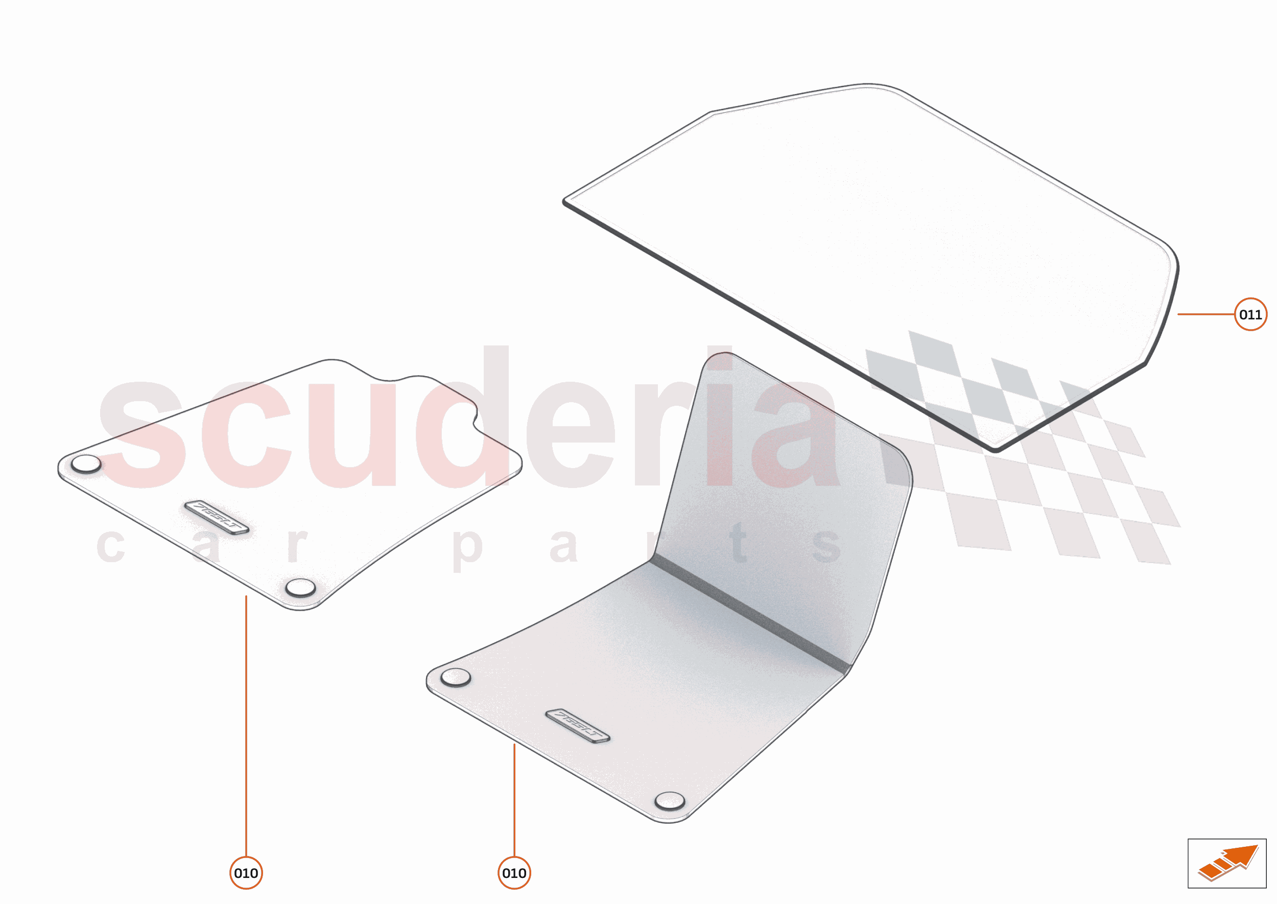 51 - INTERIOR ACCESSORIES - 51.1 - FLOOR MATS of McLaren McLaren McLaren 765LT Spider