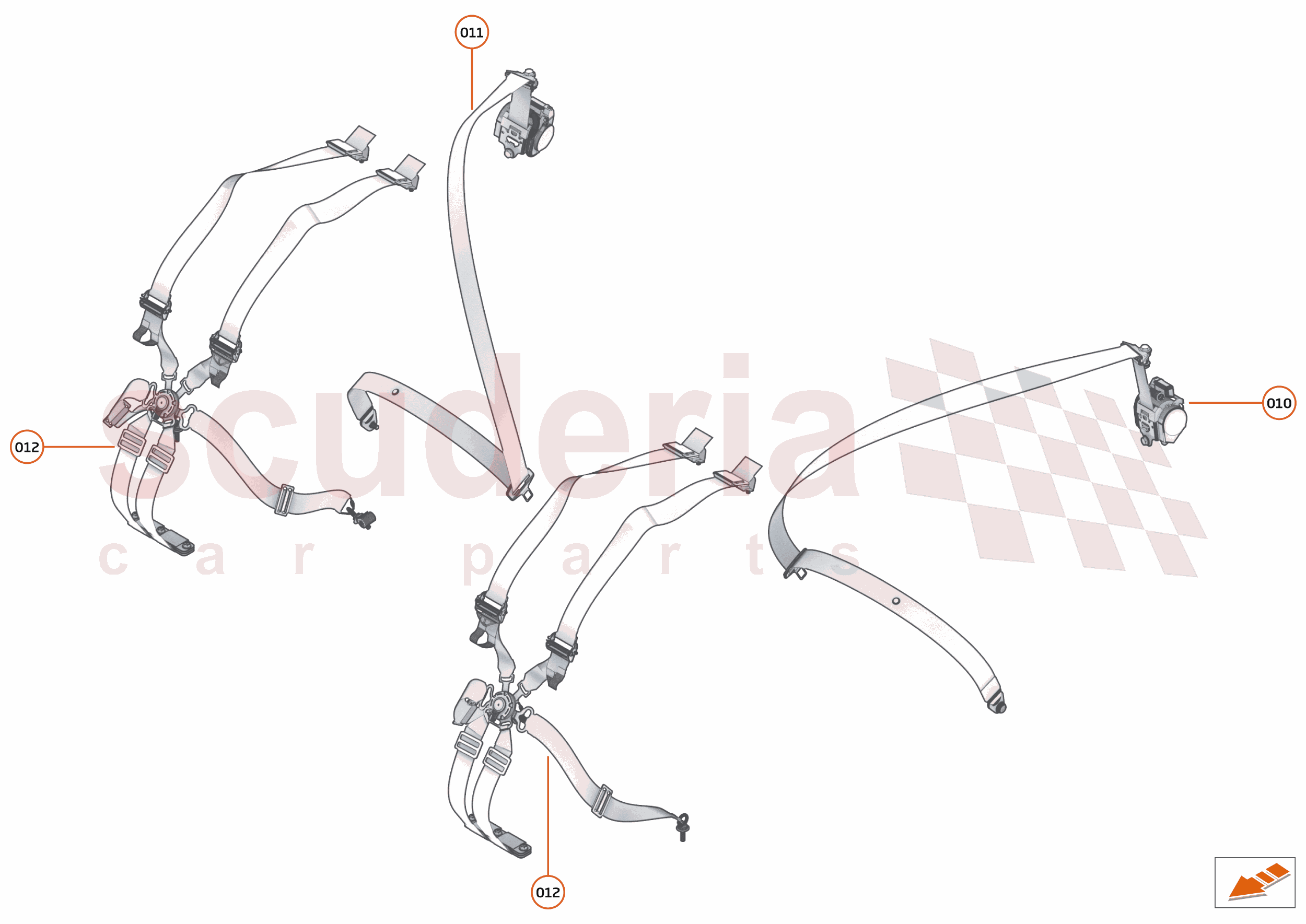 49 - INTERIOR RESTRAINTS - 49.2 - SEATBELTS of McLaren McLaren McLaren 765LT
