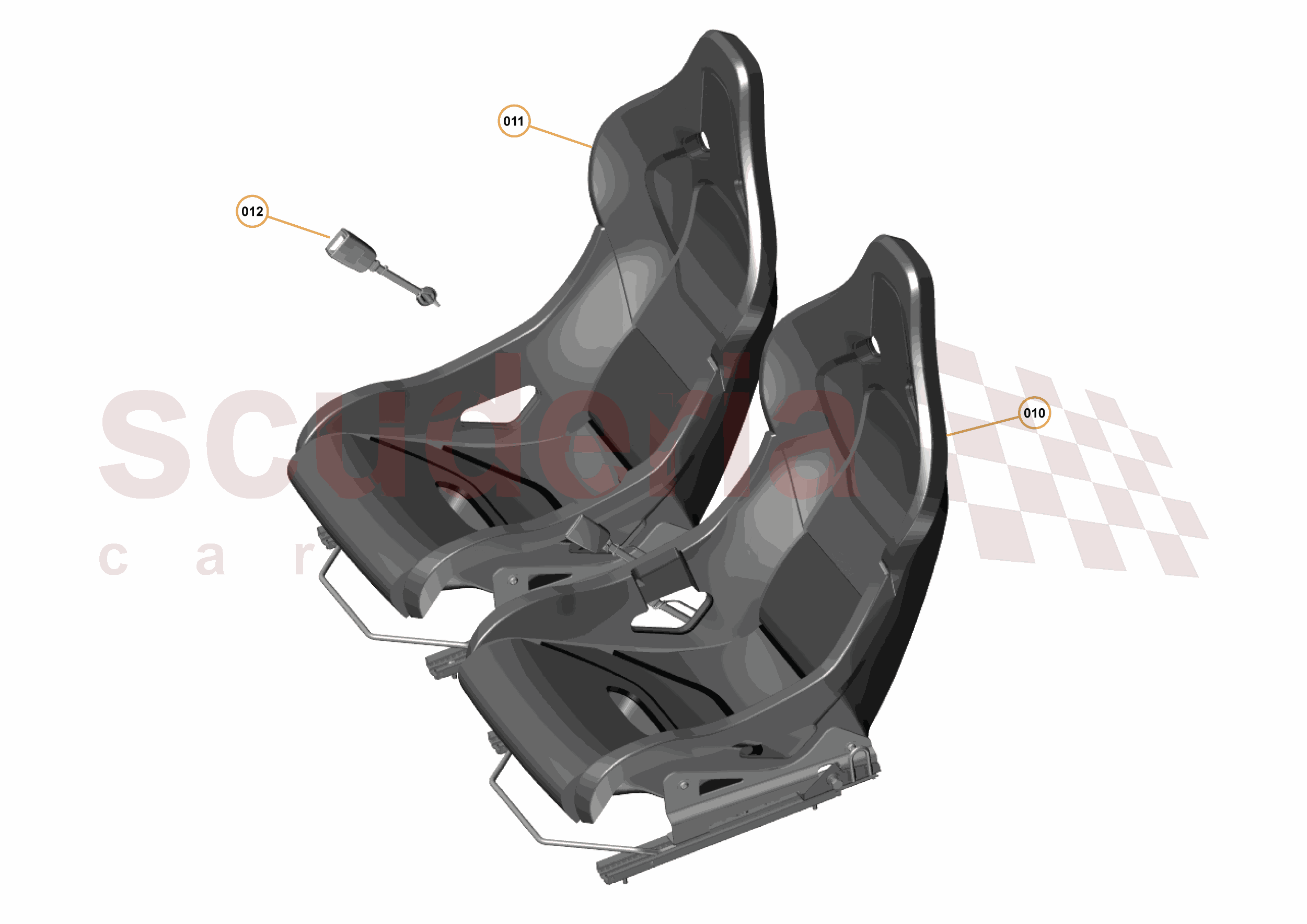 49 - INTERIOR SYSTEMS - 49.12 - SEAT ASSEMBLY - RACE of McLaren McLaren McLaren 720S Coupe